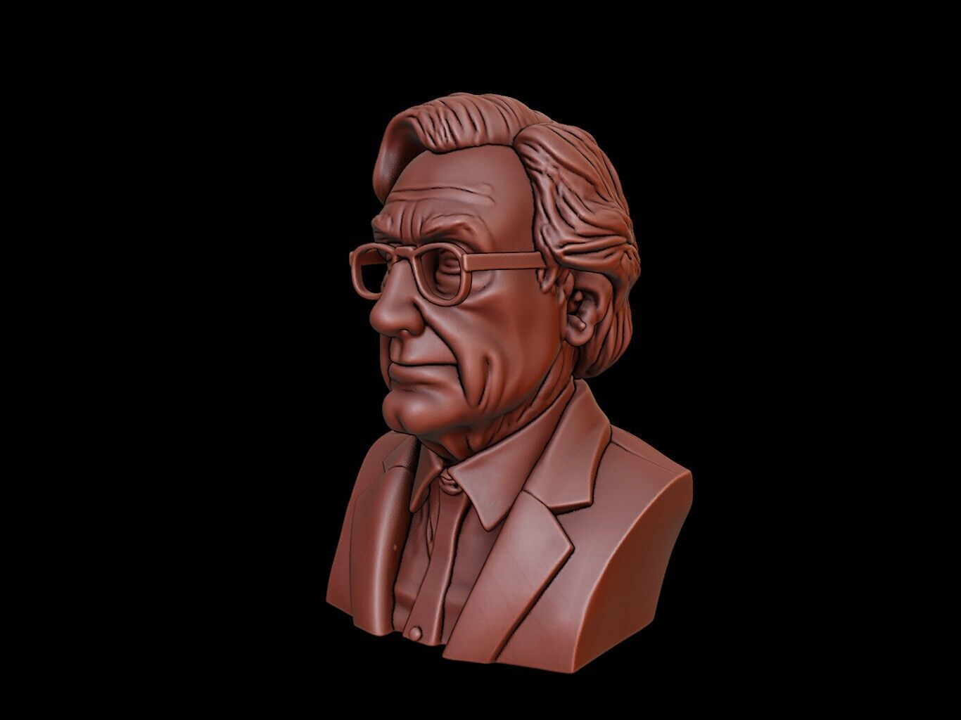 Noam Chomsky Bust 3D print model_1