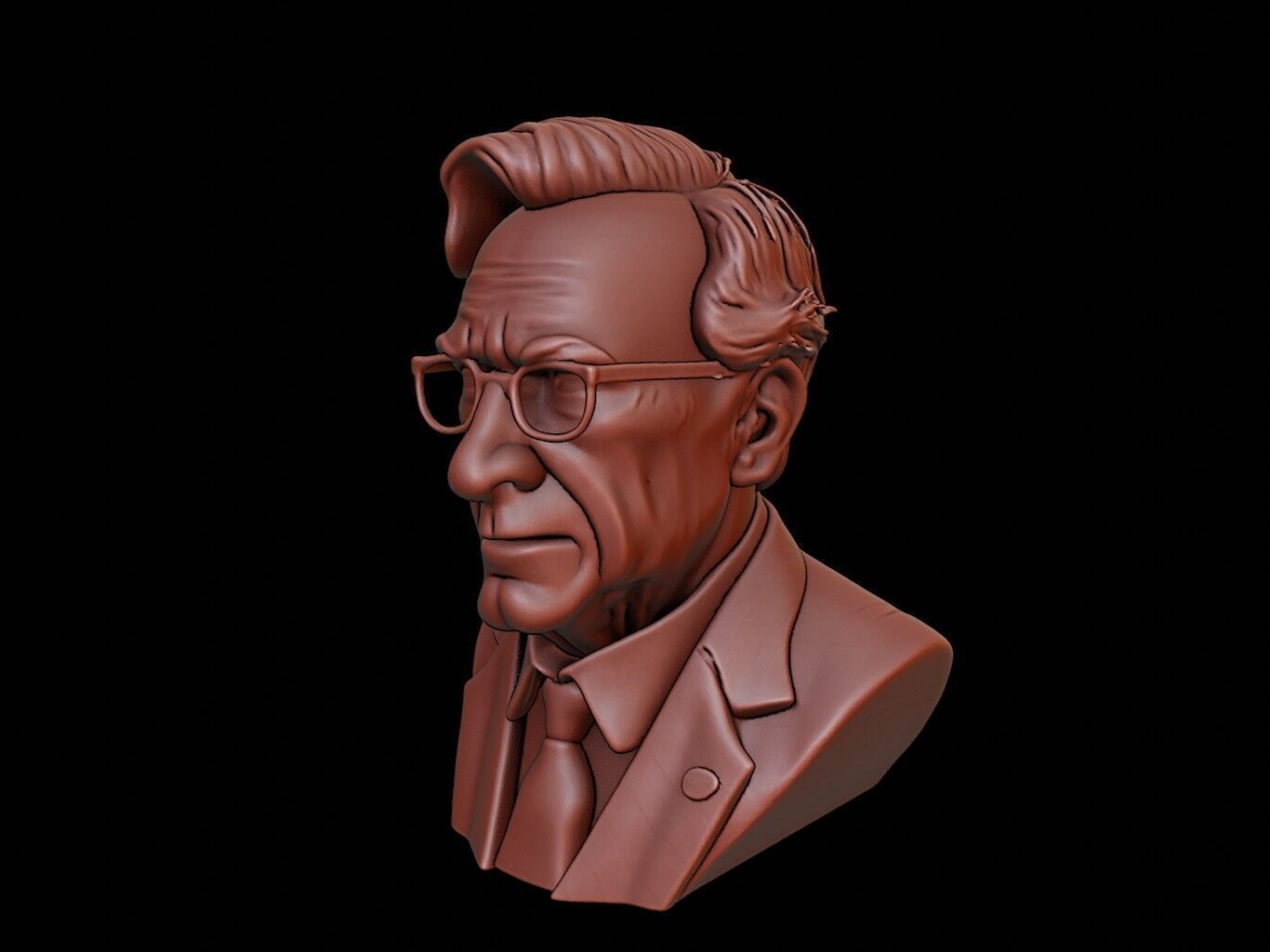 Noam Chomsky Bust 3D print model_1