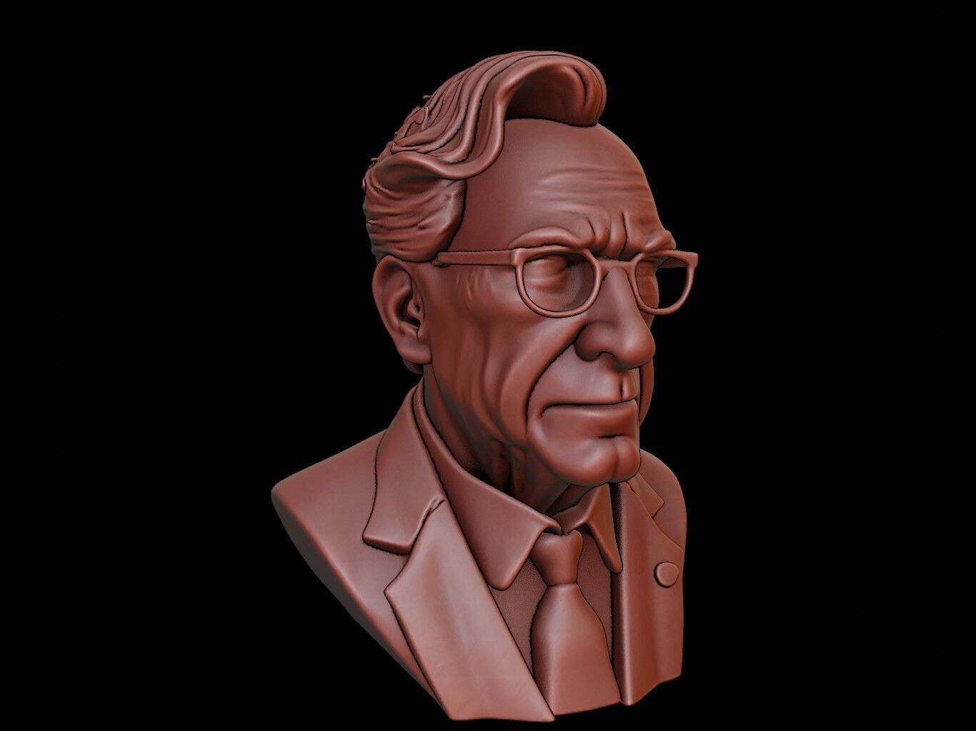 Noam Chomsky Bust 3D print model_2