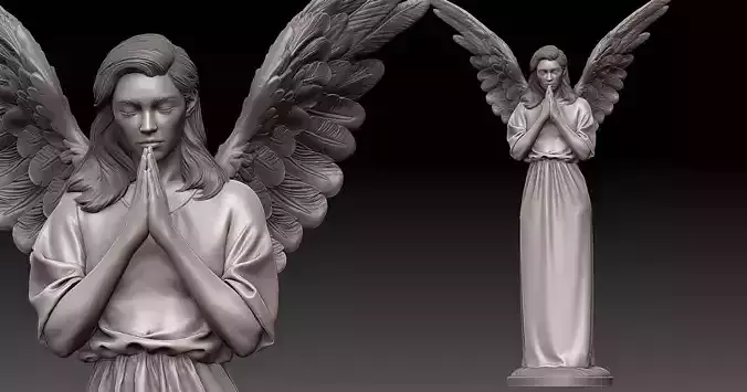 praying angel 3D print model