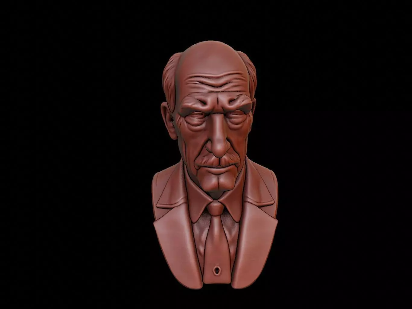 Paul Dirac Bust 3D print model_0