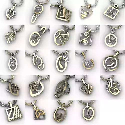 25 Pendant Necklace 3dm