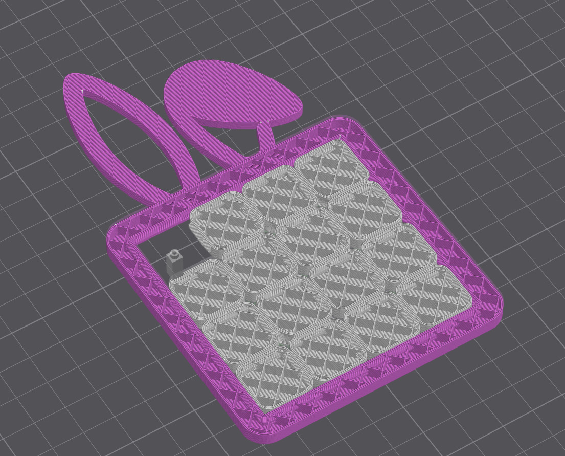 Difficult Sliding puzzle toy with a cute fantasy bunny 3D print model_6