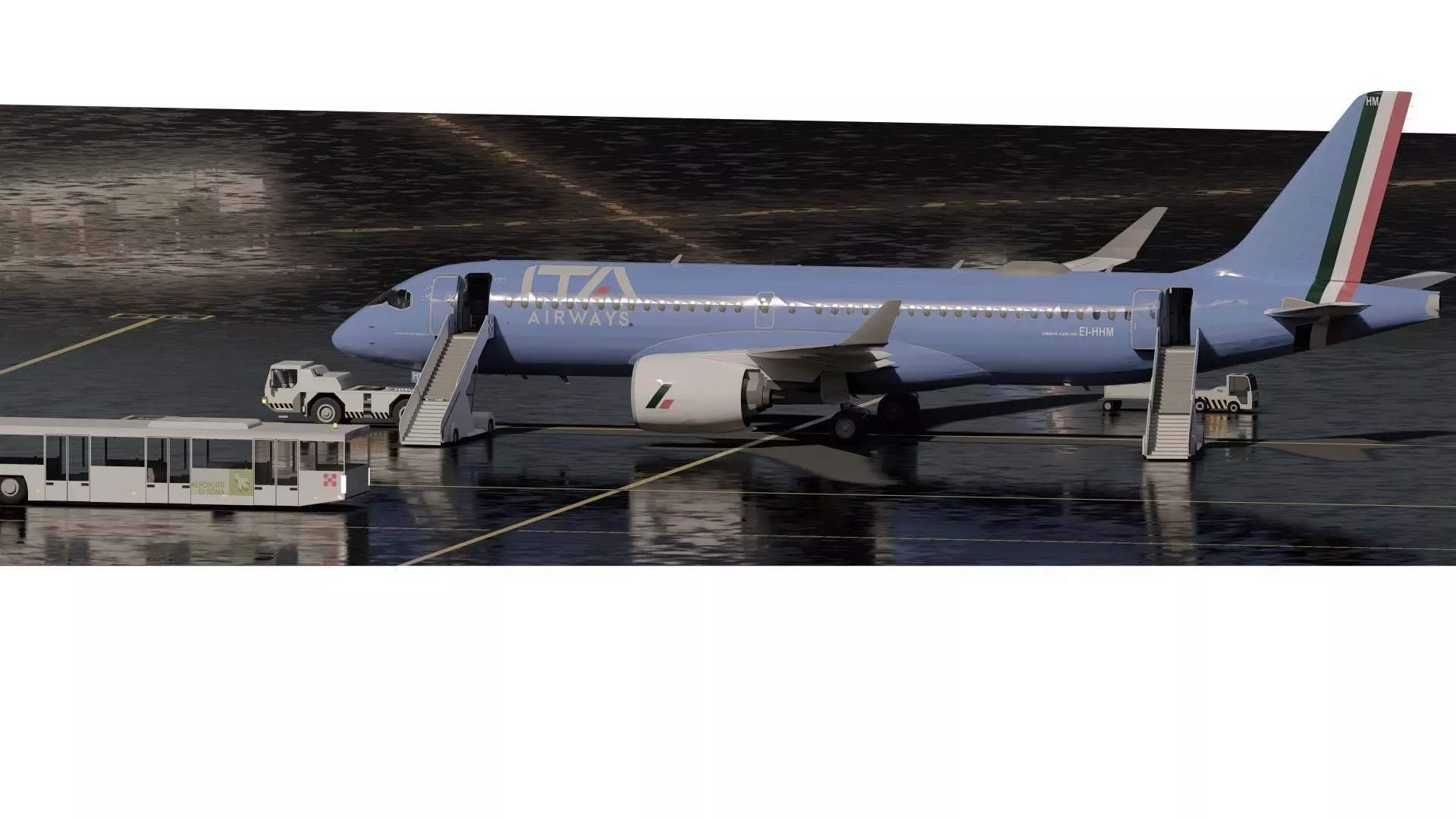 Airbus A220-300 3D model_0