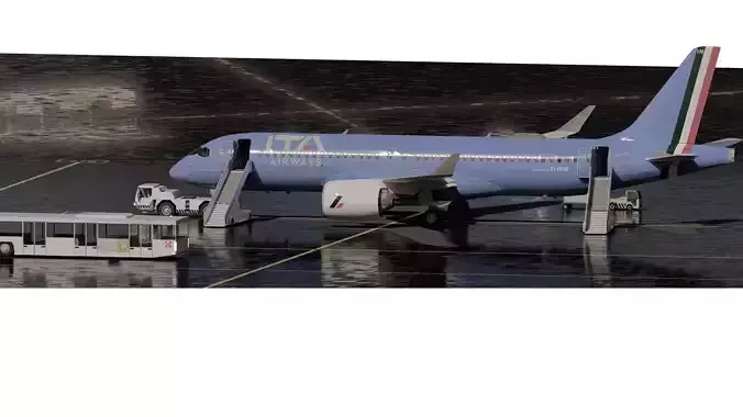 Airbus A220-300 3D model
