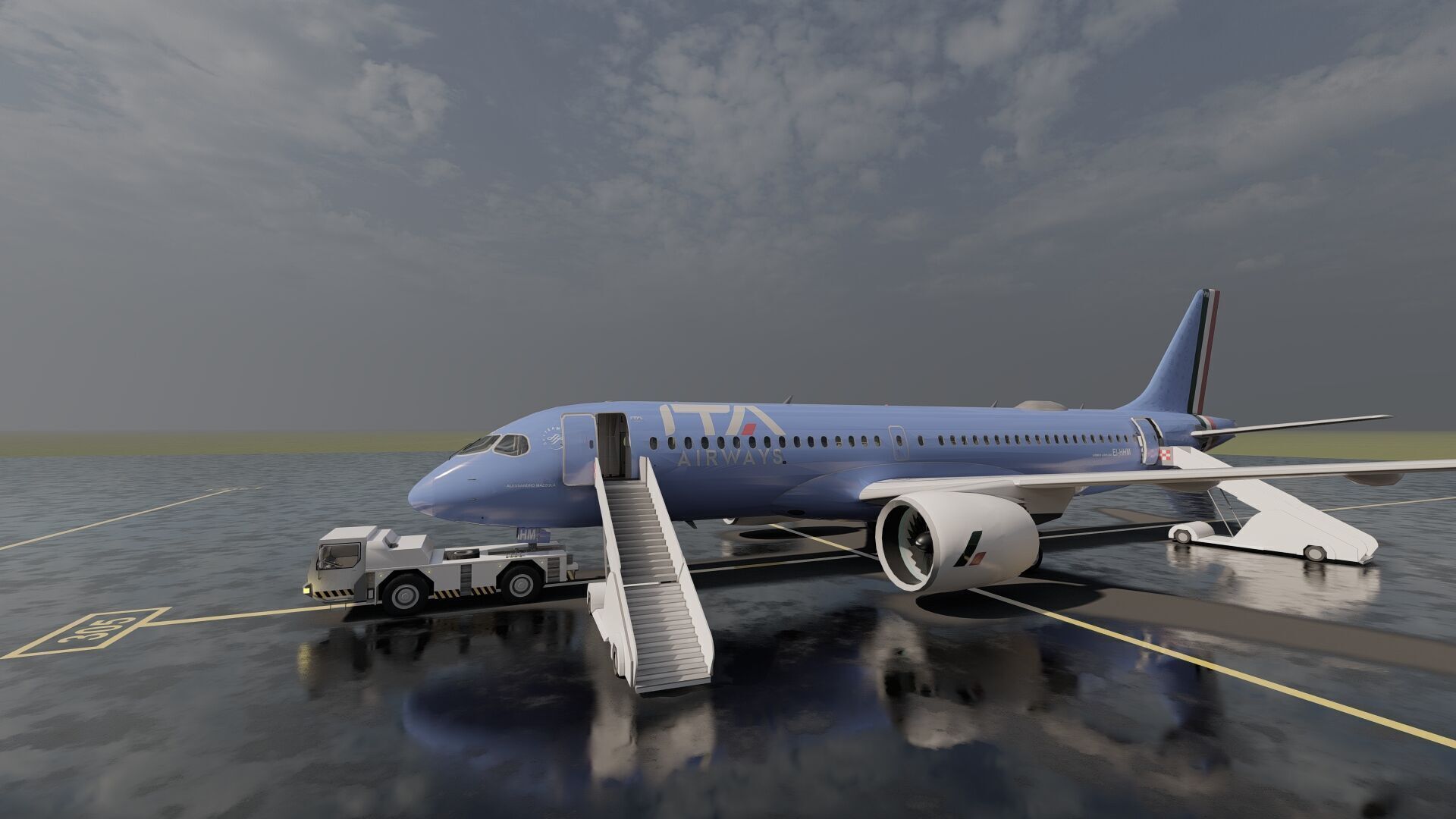 Airbus A220-300 3D model_8