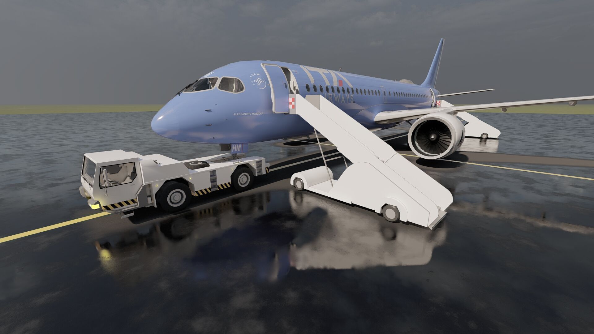 Airbus A220-300 3D model_9