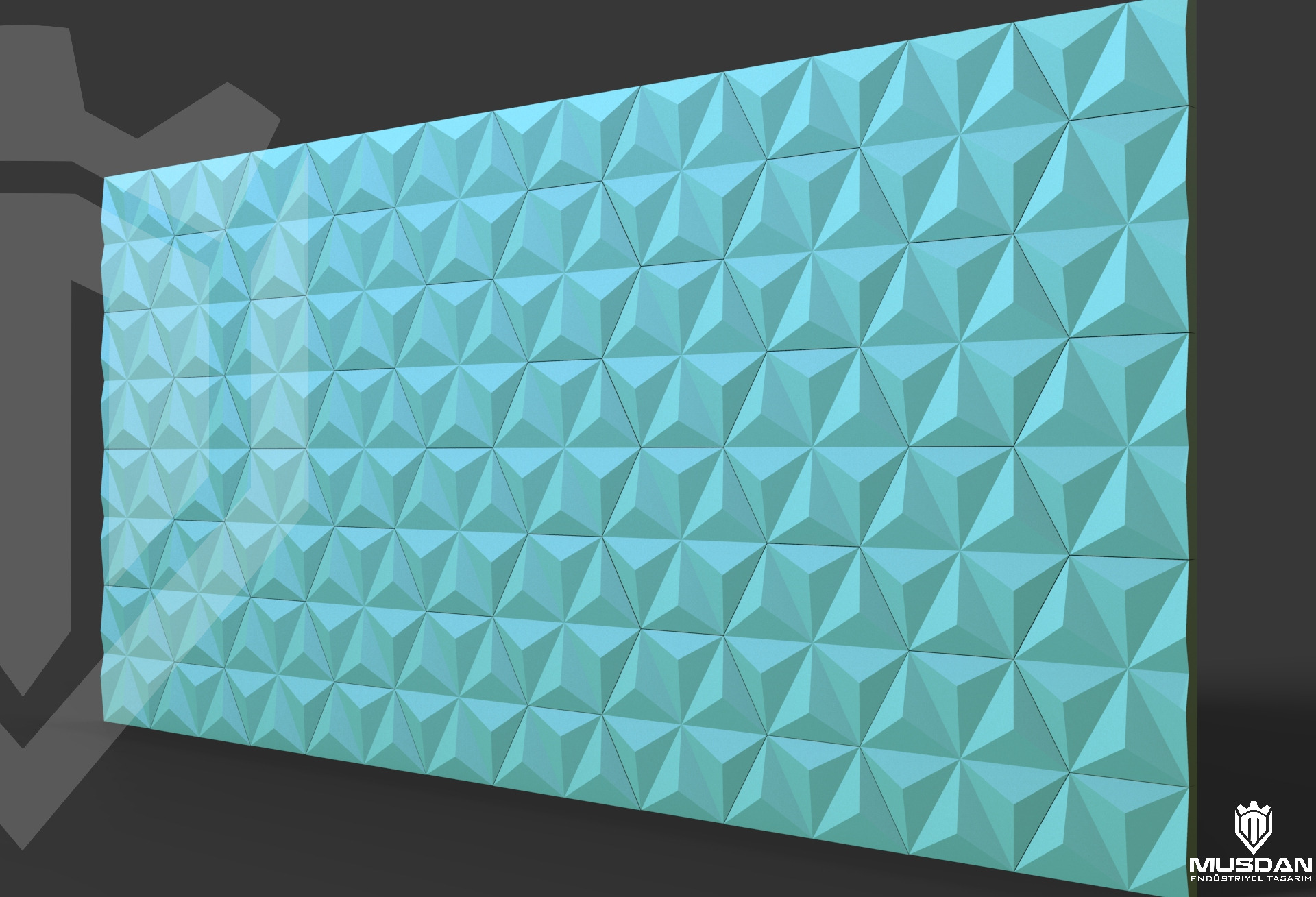 3D Geometric Wall Panel Decorative Interior Cladding 3D model_6