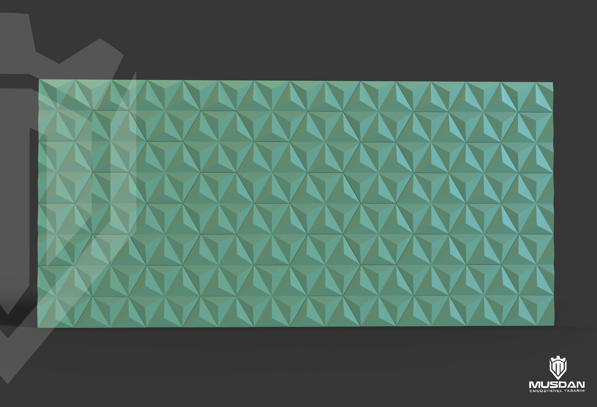 3D Geometric Wall Panel Decorative Interior Cladding 3D model_7