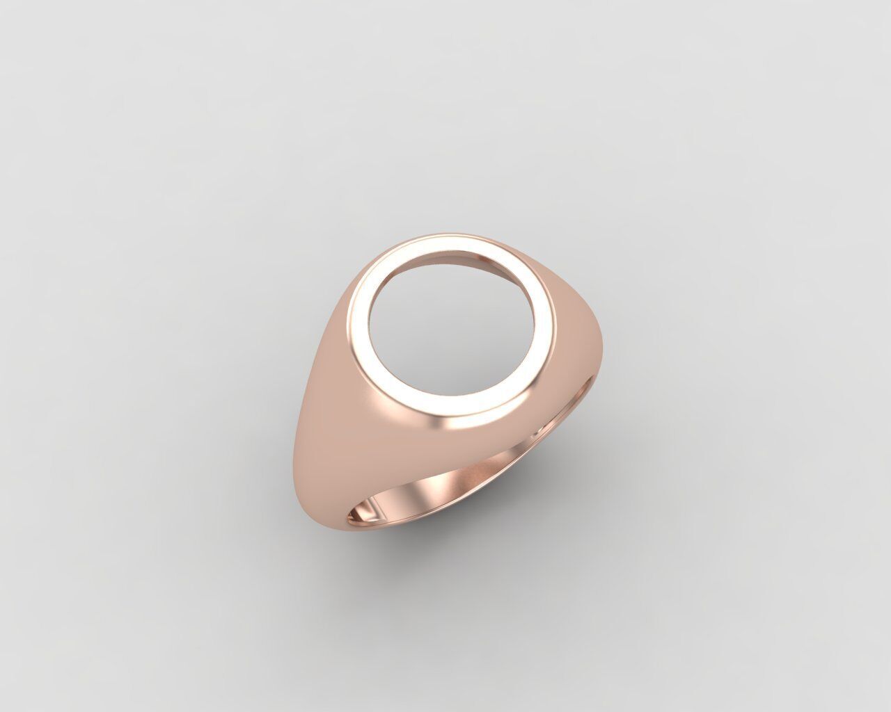 Round Agate Ring Base 10MM top in All sizes 160-MWC 3D print model_5