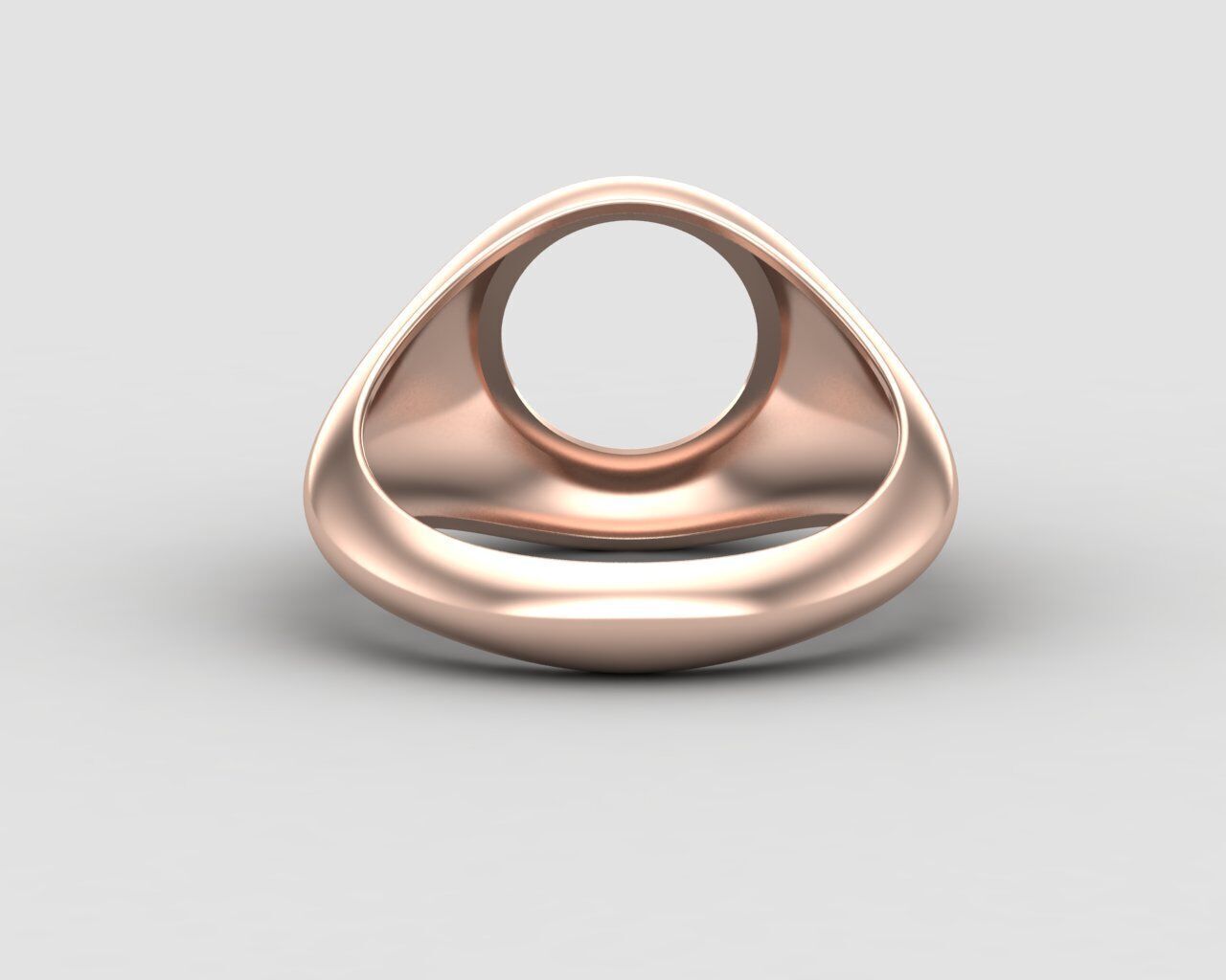 Round Agate Ring Base 10MM top in All sizes 160-MWC 3D print model_9