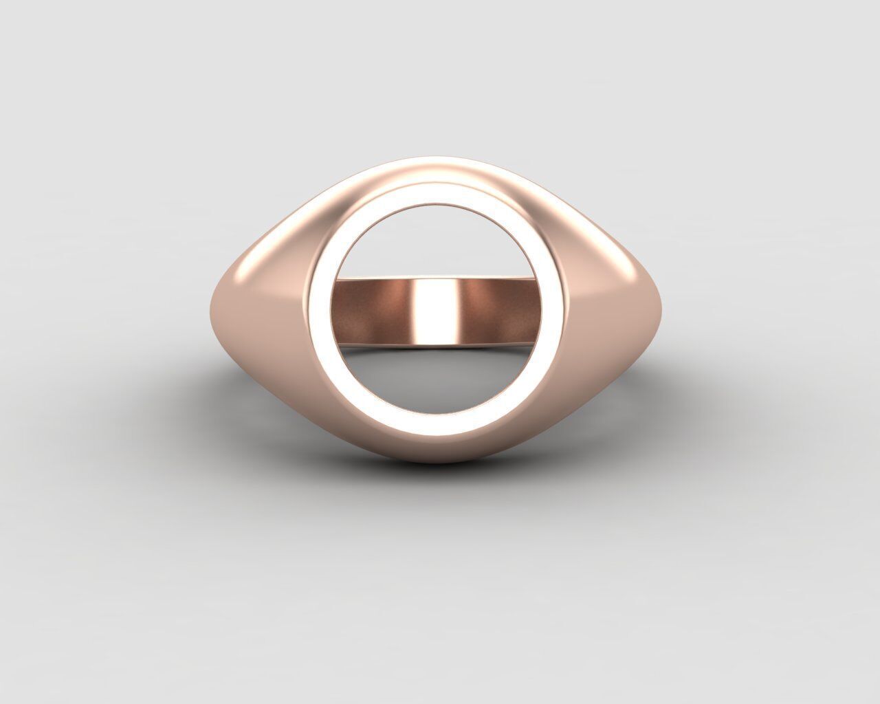 Round Agate Ring Base 10MM top in All sizes 160-MWC 3D print model_7