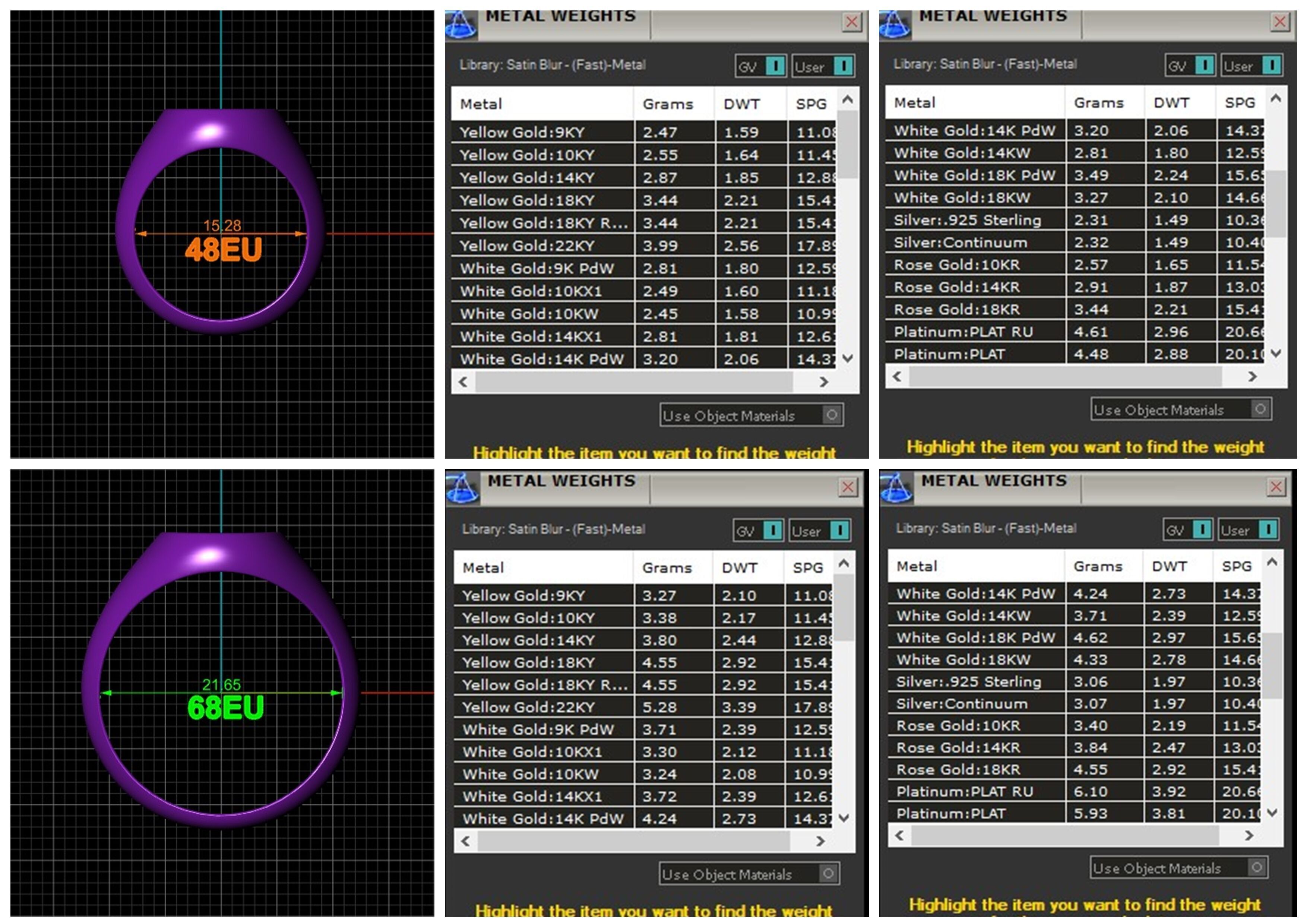 Round Agate Ring Base 10MM top in All sizes 160-MWC 3D print model_12