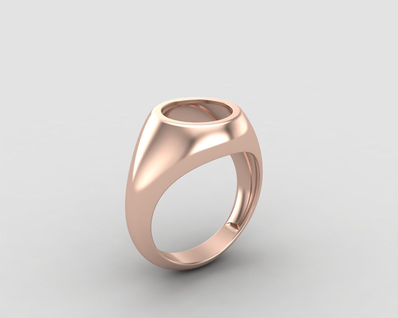 Round Agate Ring Base 10MM top in All sizes 160-MWC 3D print model_4