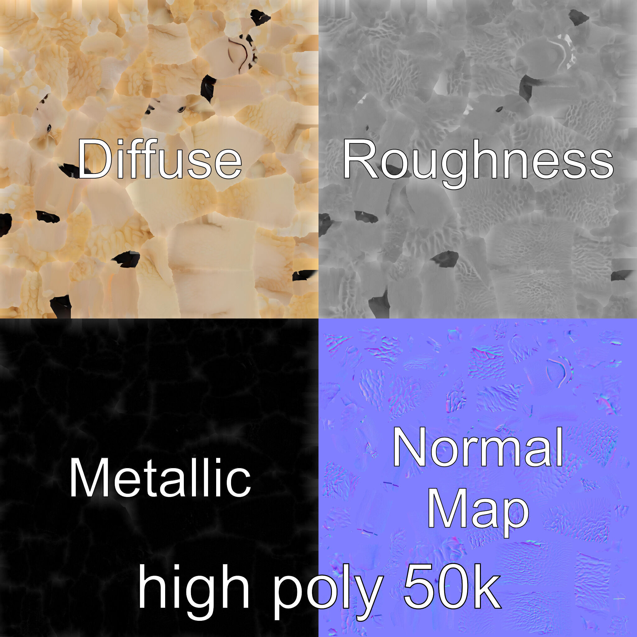 Pastoral Sheep Grazing Stance 3D Model Pack Low-poly 3D model_1