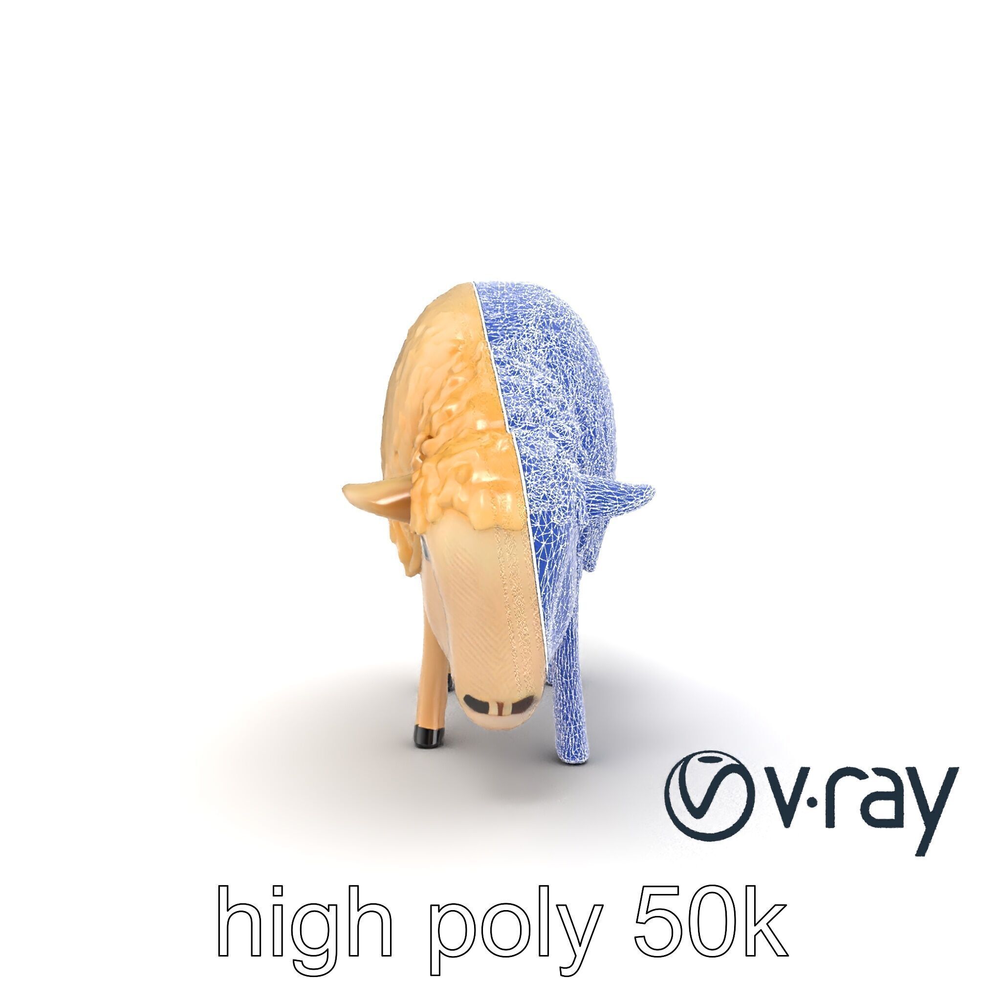 Pastoral Sheep Grazing Stance 3D Model Pack Low-poly 3D model_31