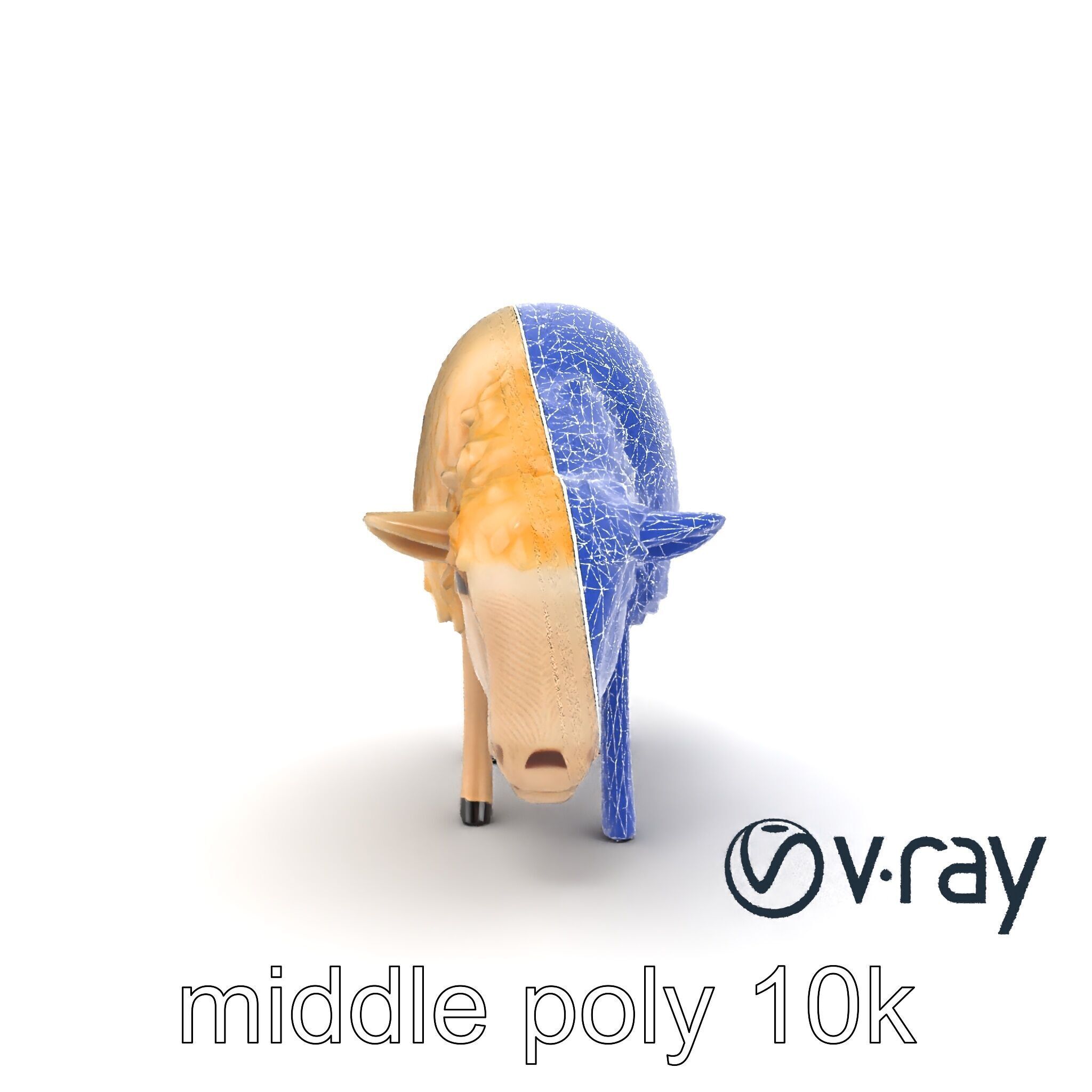 Pastoral Sheep Grazing Stance 3D Model Pack Low-poly 3D model_11