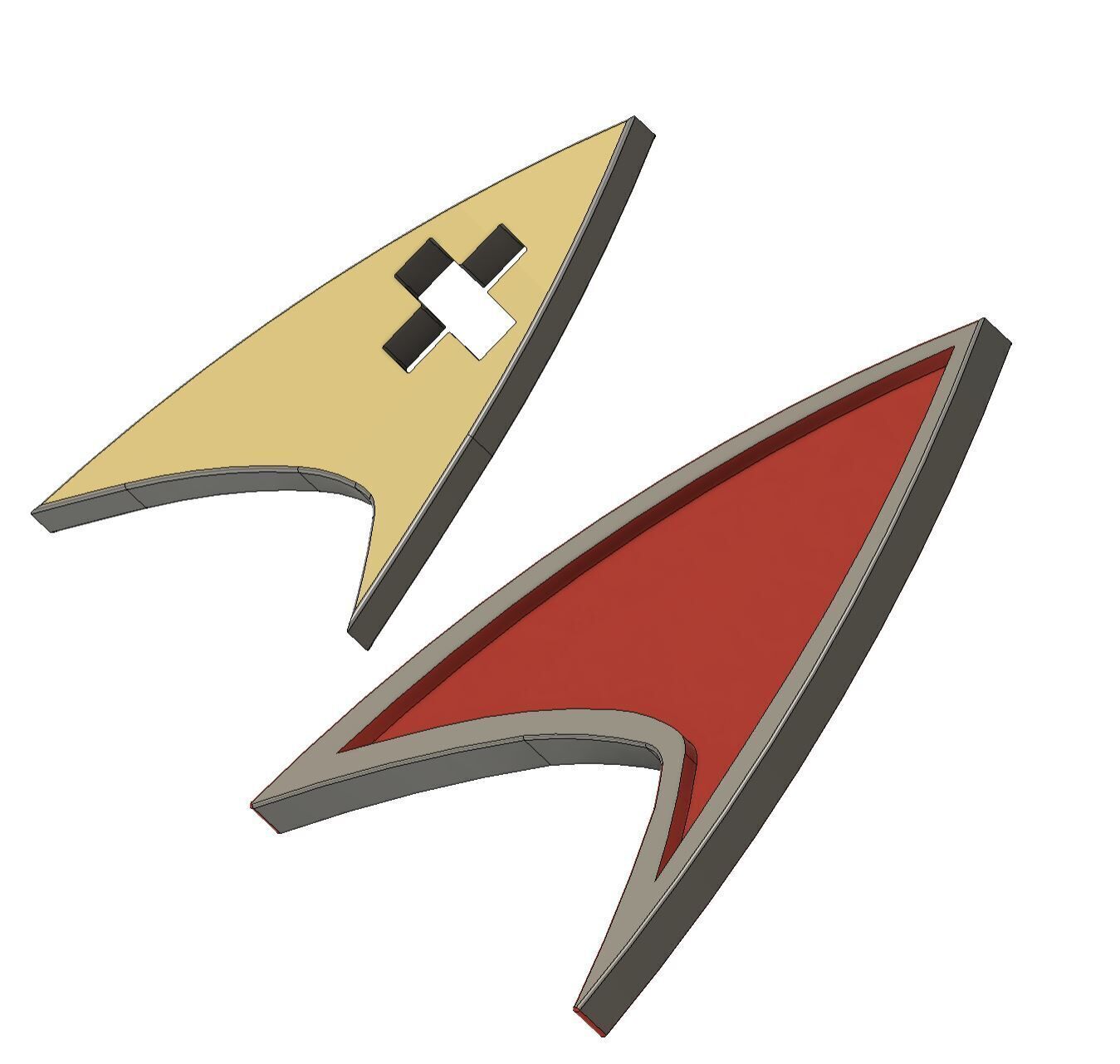 Star Trek - TOS Badges for All Divisions 3D print model_3
