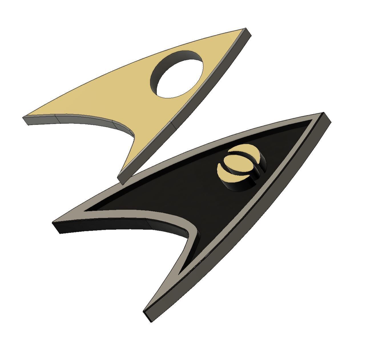 Star Trek - TOS Badges for All Divisions 3D print model_4