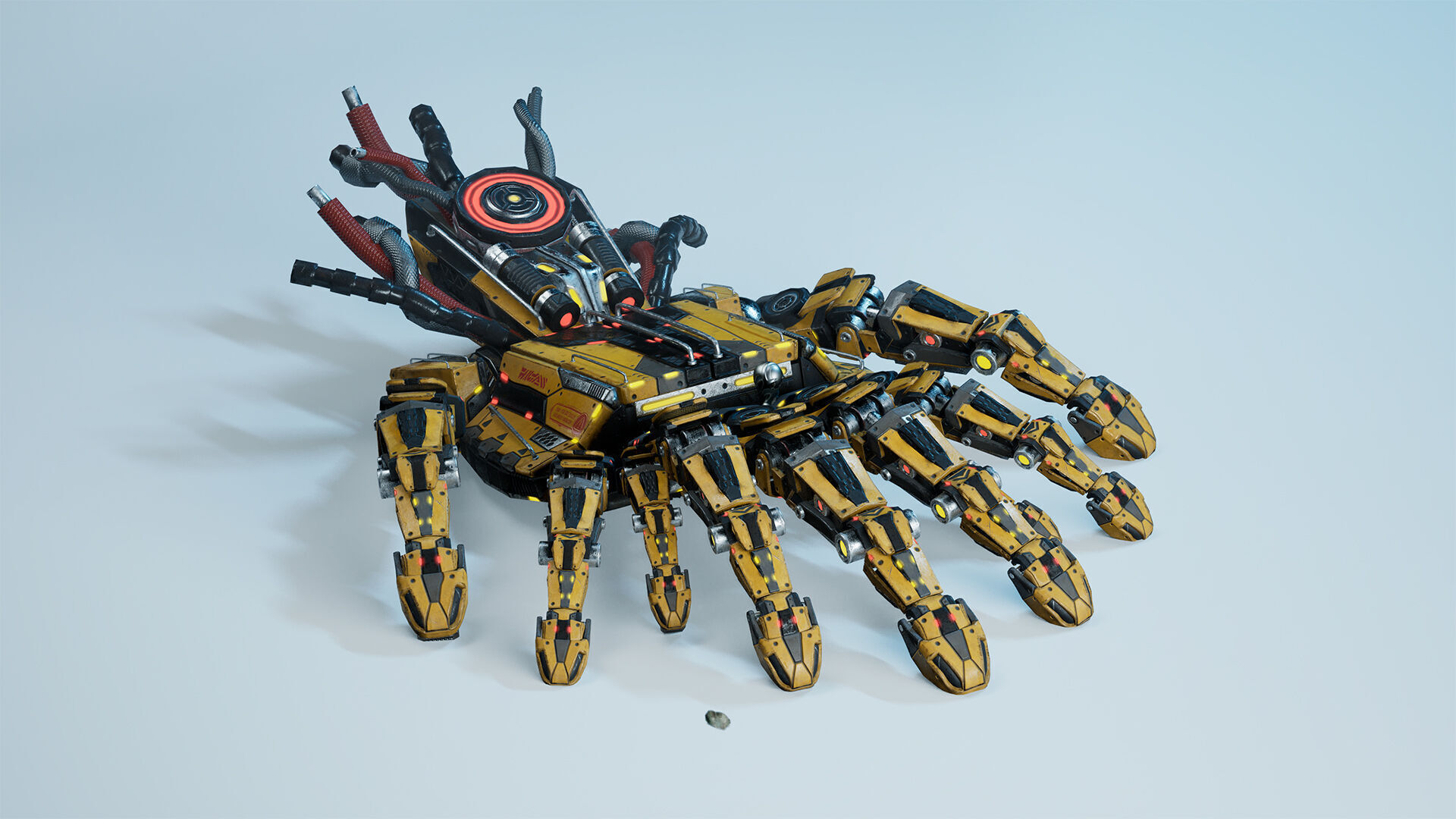 Sci-Fi Hand Walker Low-poly 3D model_19