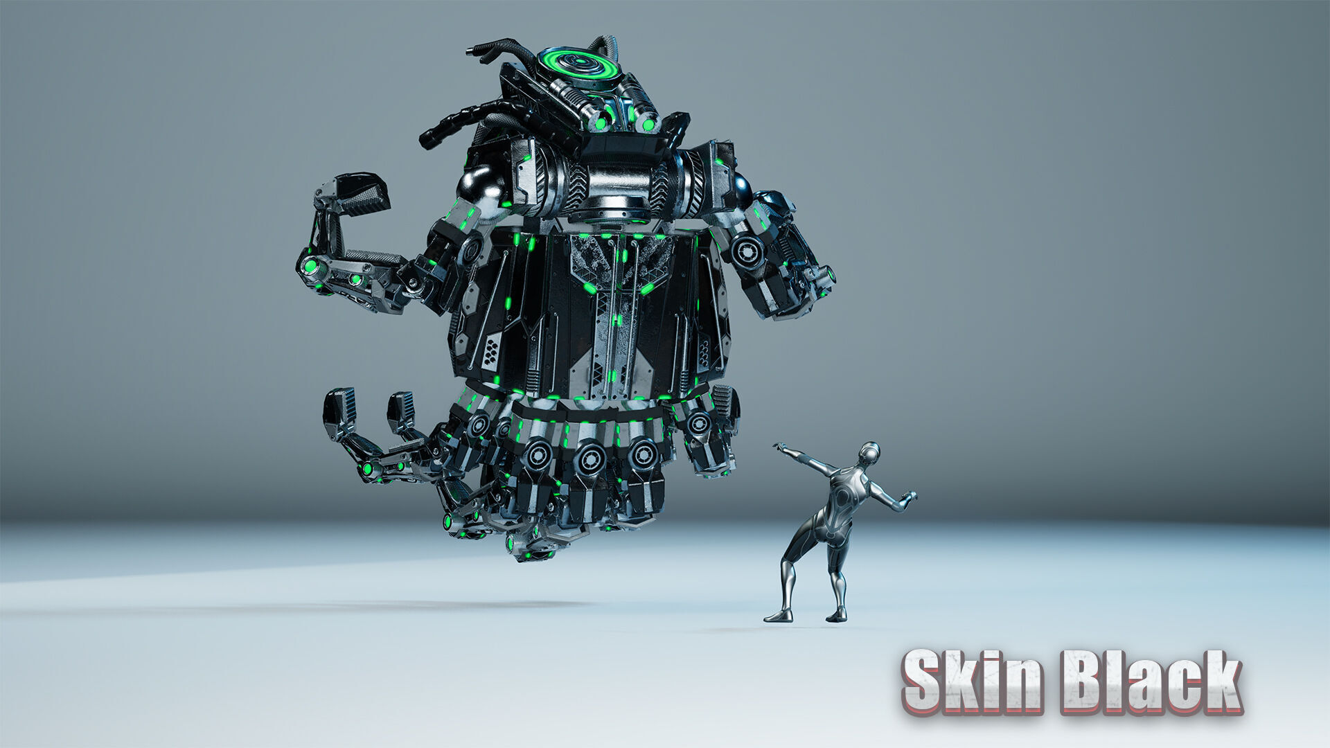 Sci-Fi Hand Walker Low-poly 3D model_6