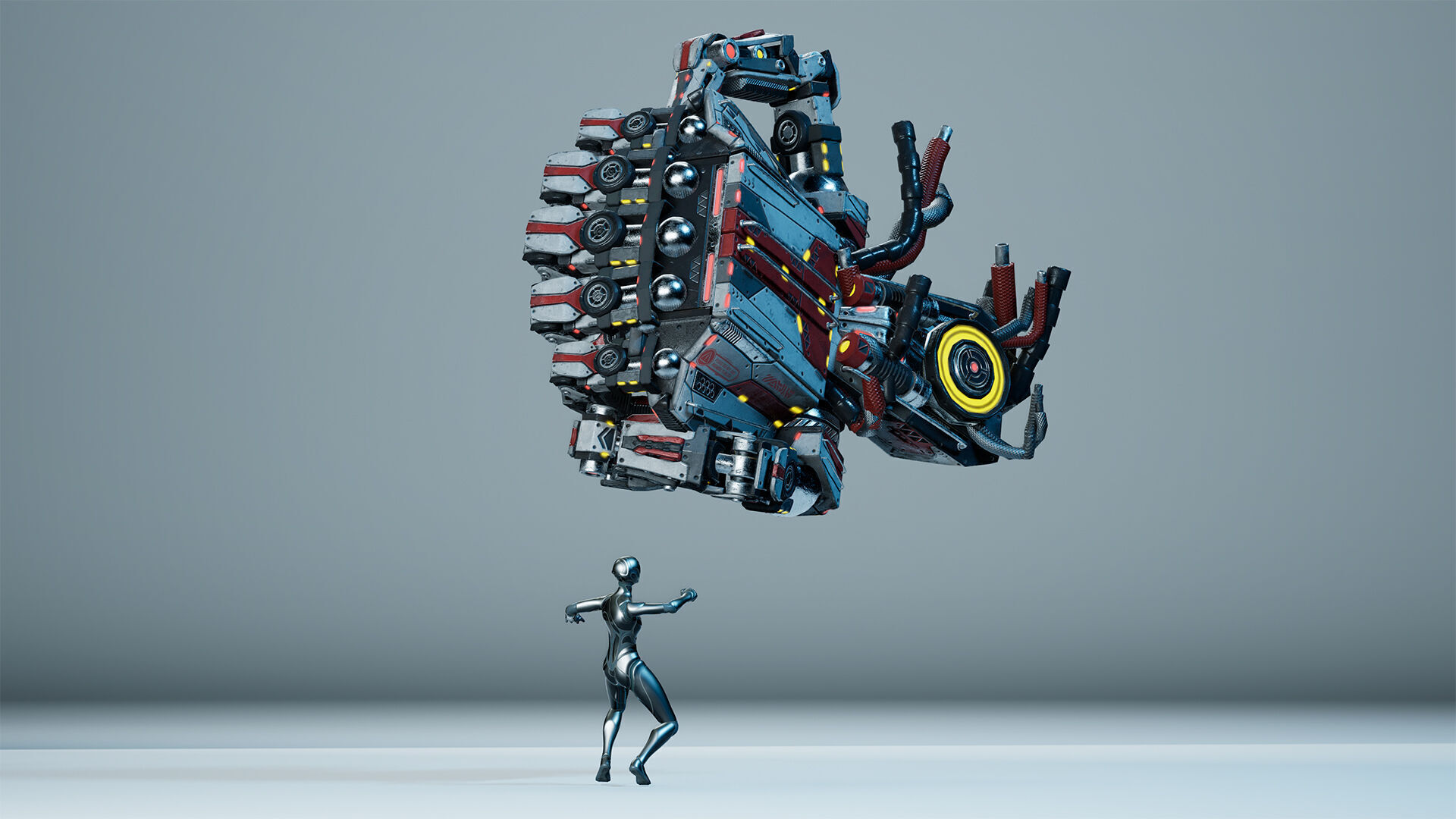 Sci-Fi Hand Walker Low-poly 3D model_18