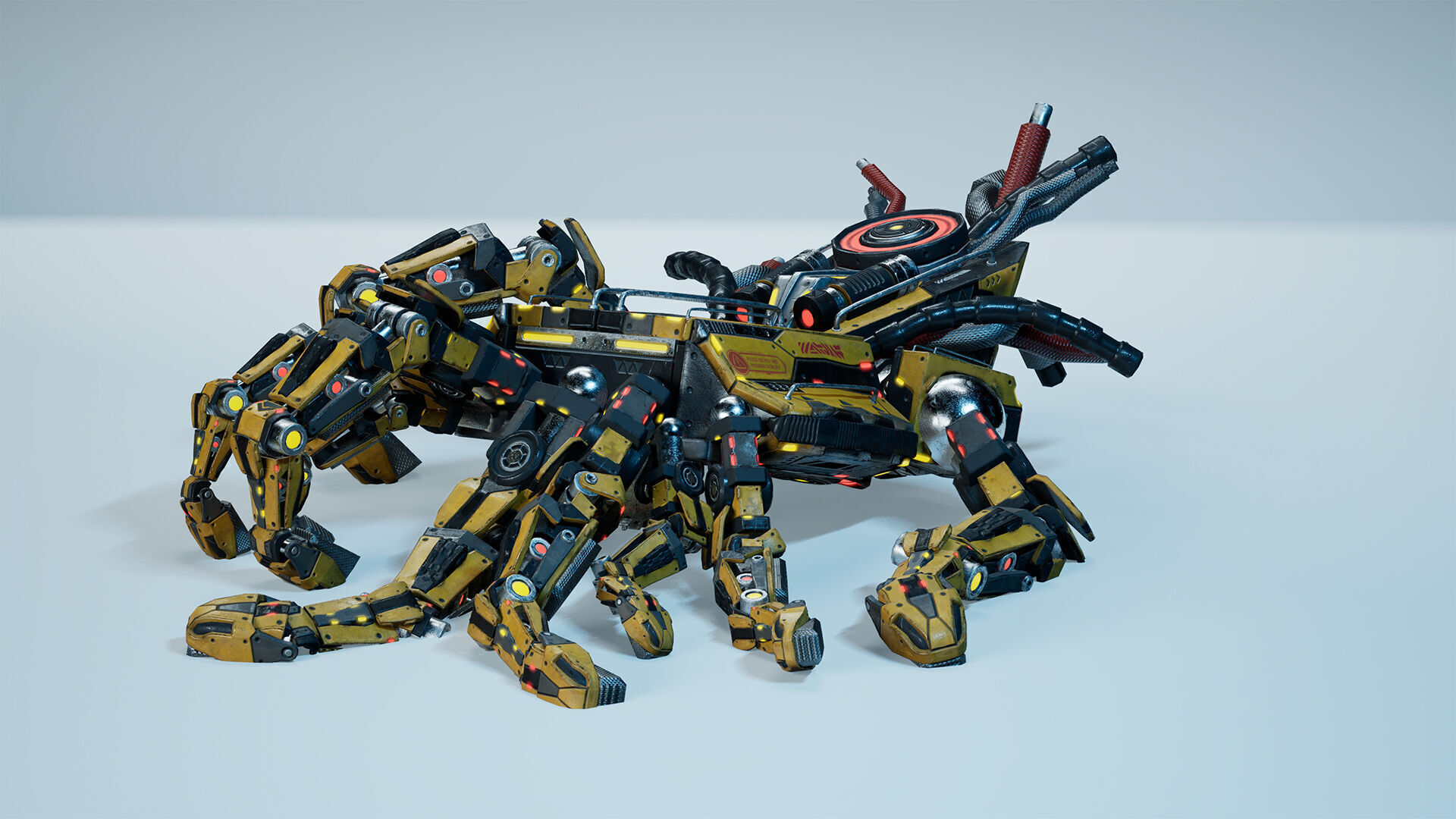 Sci-Fi Hand Walker Low-poly 3D model_13