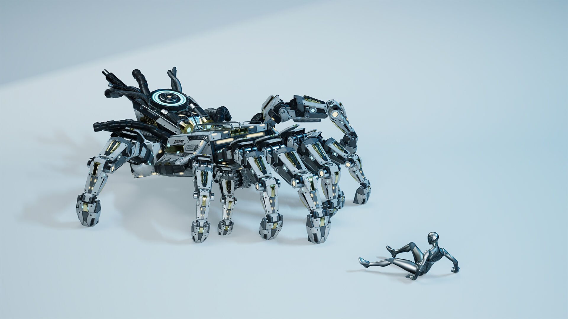 Sci-Fi Hand Walker Low-poly 3D model_20