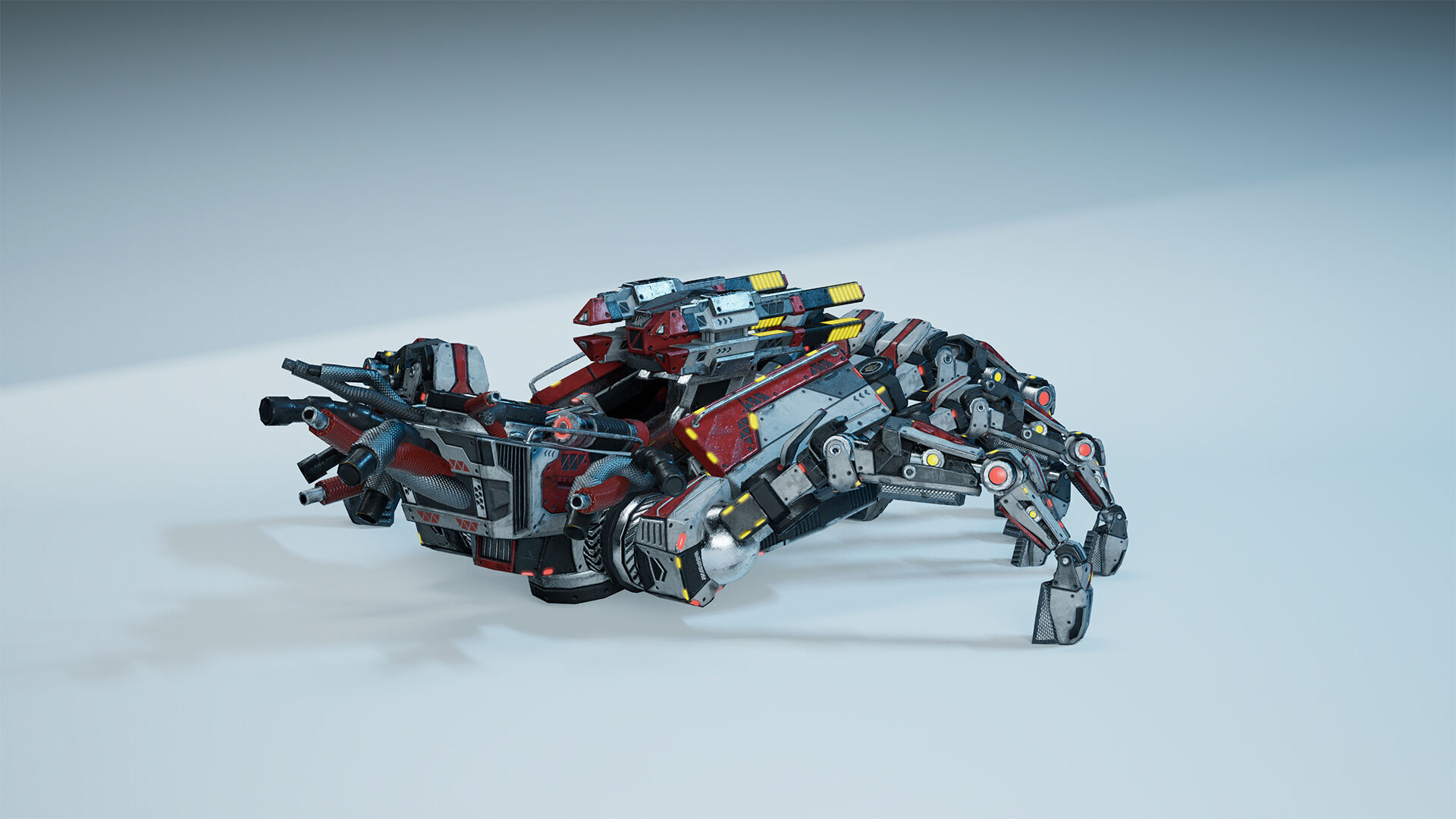 Sci-Fi Hand Walker Low-poly 3D model_9