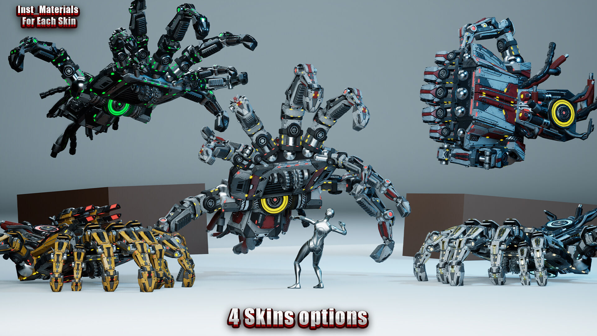 Sci-Fi Hand Walker Low-poly 3D model_2