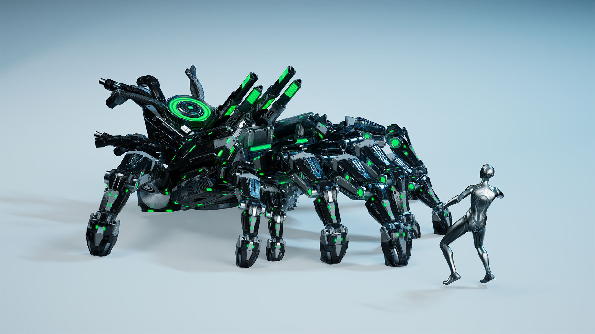 Sci-Fi Hand Walker Low-poly 3D model_15