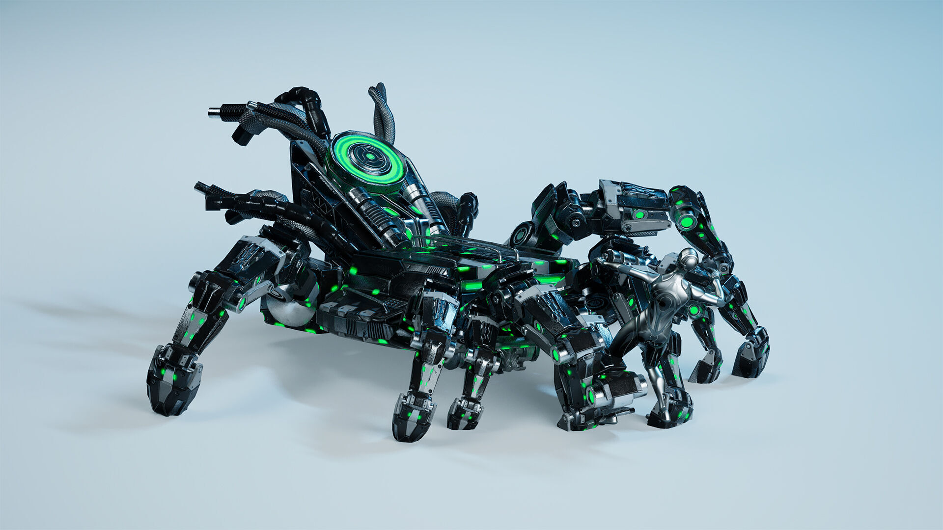 Sci-Fi Hand Walker Low-poly 3D model_14