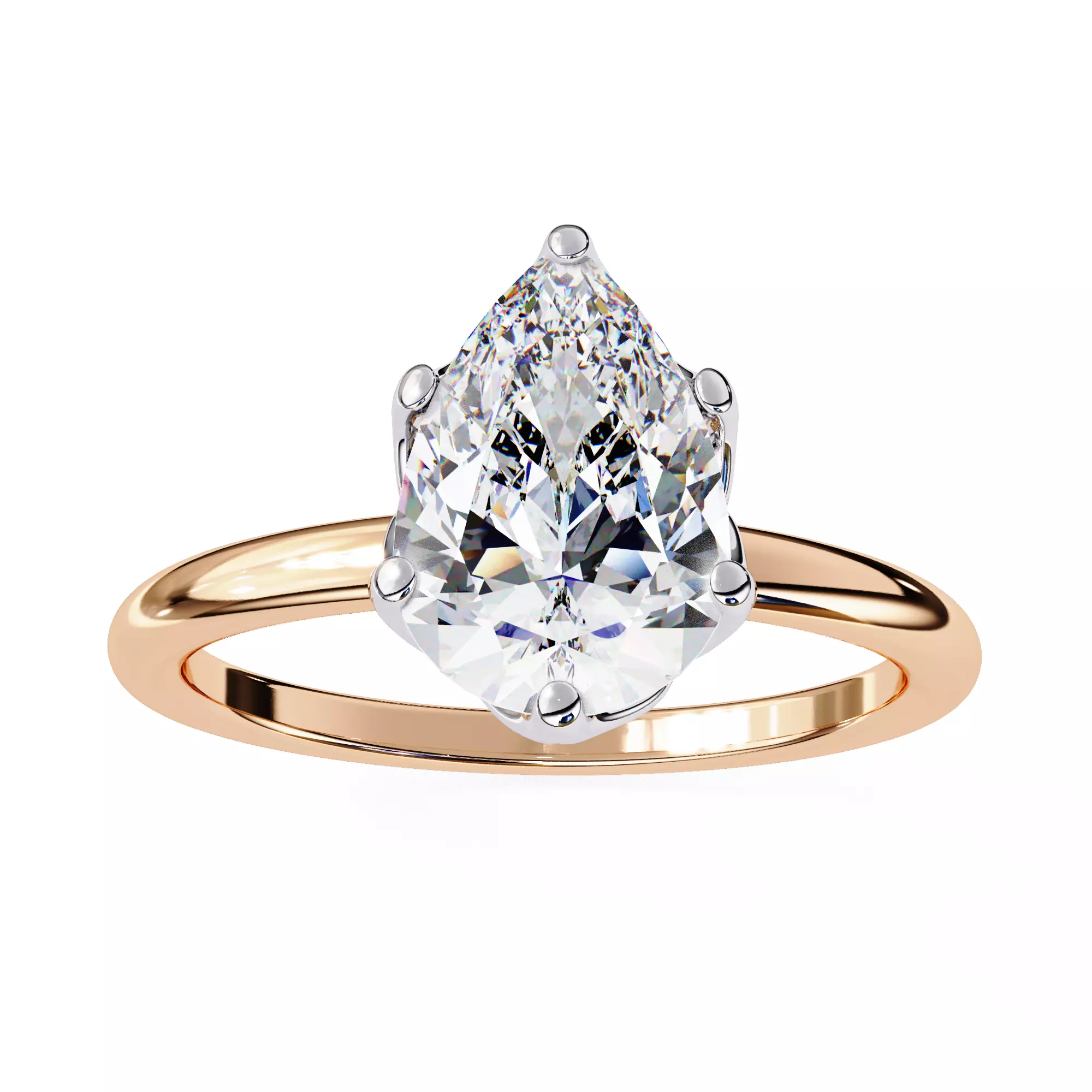 Mono  Solitaire Diamond Ring 360 animation renders 3dm stl  3D print model_0