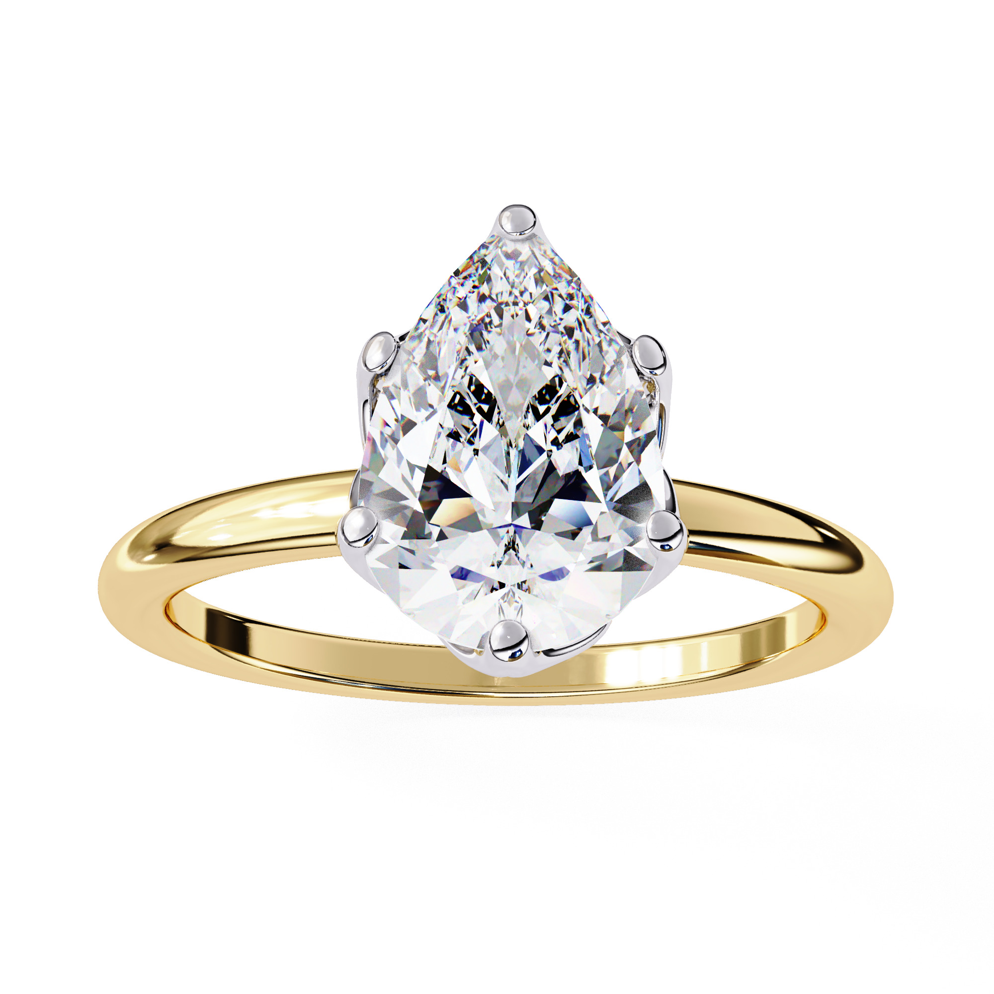 Mono  Solitaire Diamond Ring 360 animation renders 3dm stl  3D print model_8