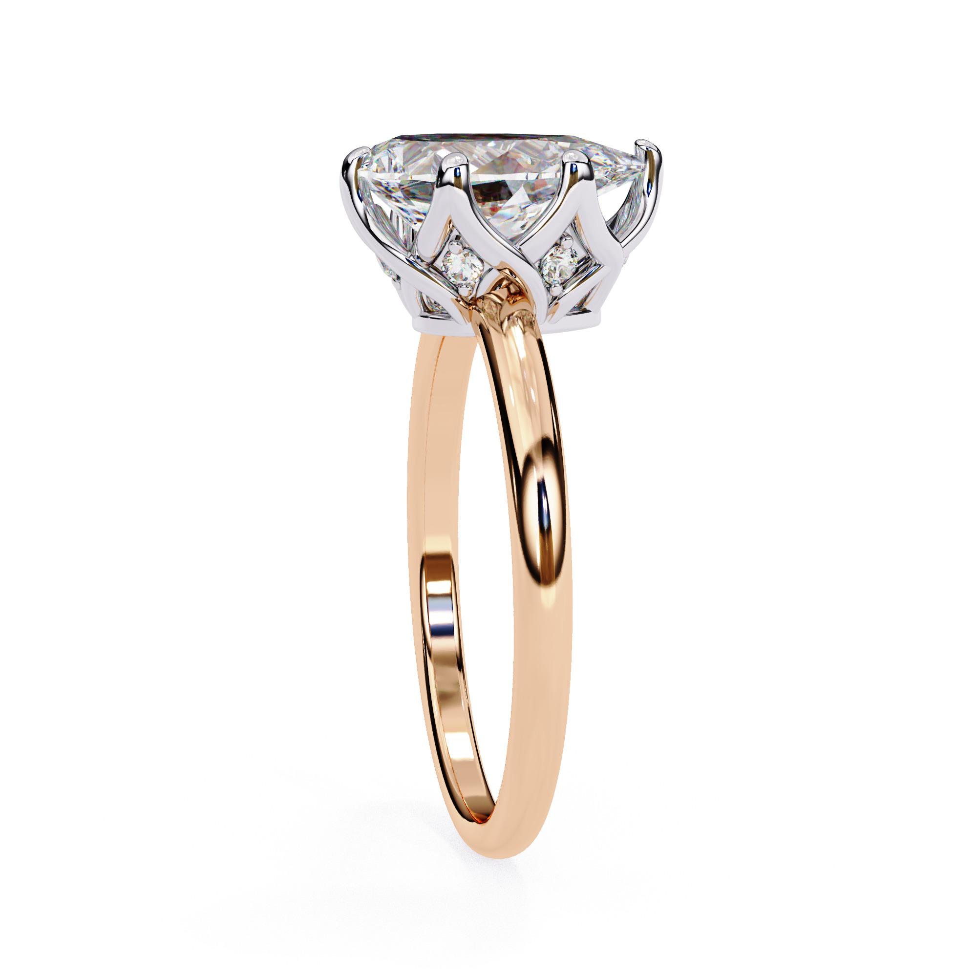 Mono  Solitaire Diamond Ring 360 animation renders 3dm stl  3D print model_7