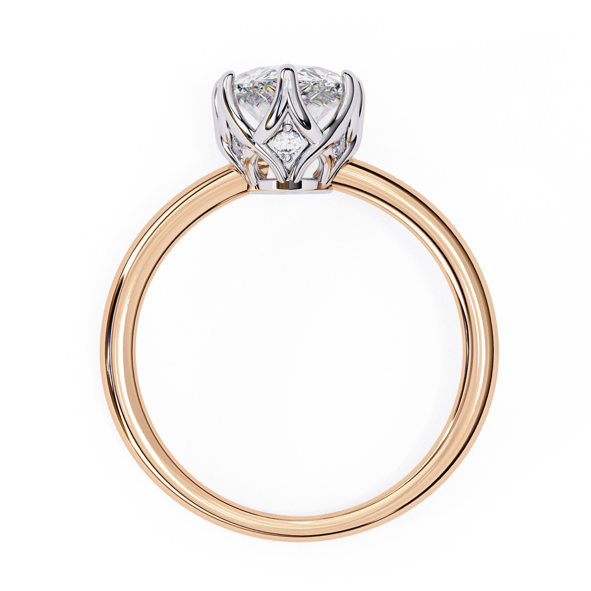 Mono  Solitaire Diamond Ring 360 animation renders 3dm stl  3D print model_4