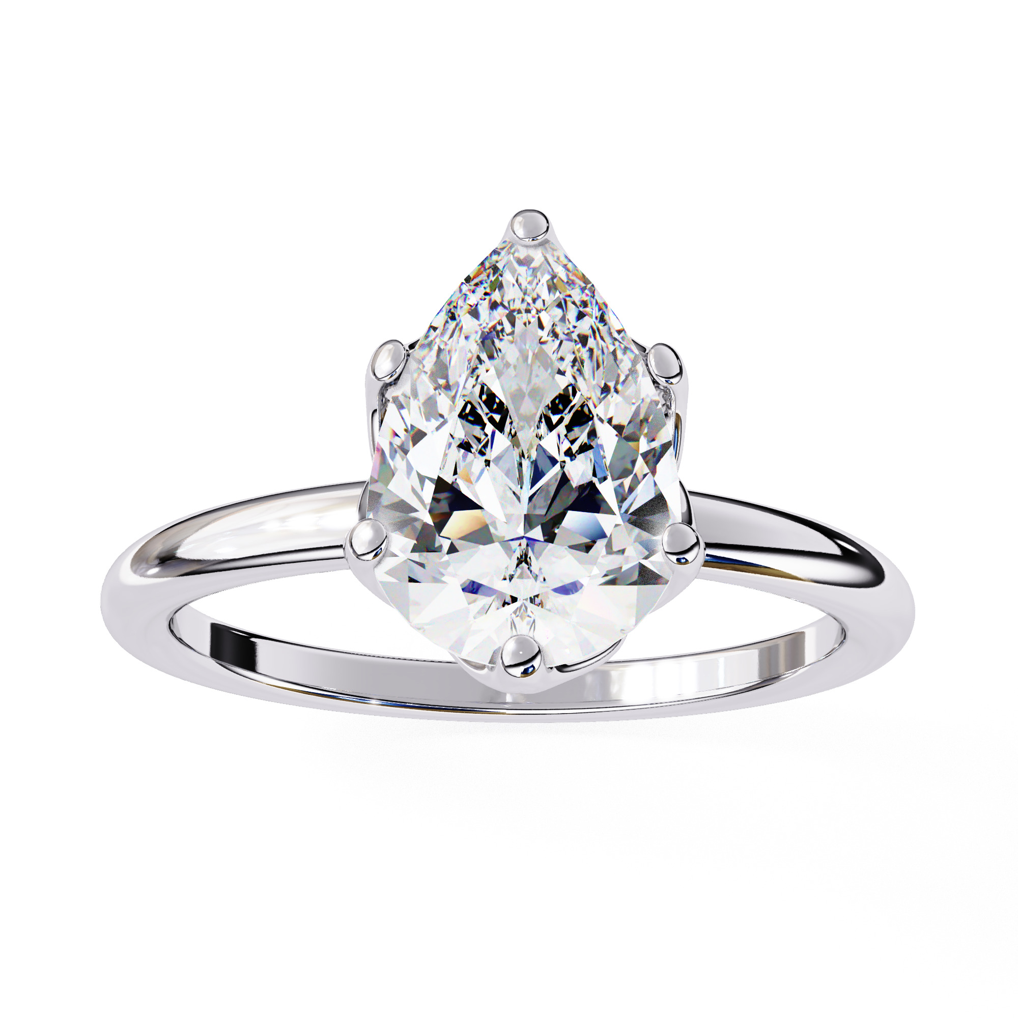 Mono  Solitaire Diamond Ring 360 animation renders 3dm stl  3D print model_9