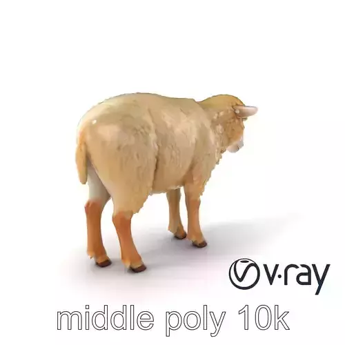 Fluffy Sheep Grazing Stance model pack