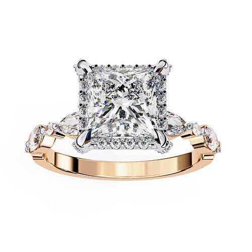Solitaire Diamond Ring 360 animation renders 3dm stl  3D print model