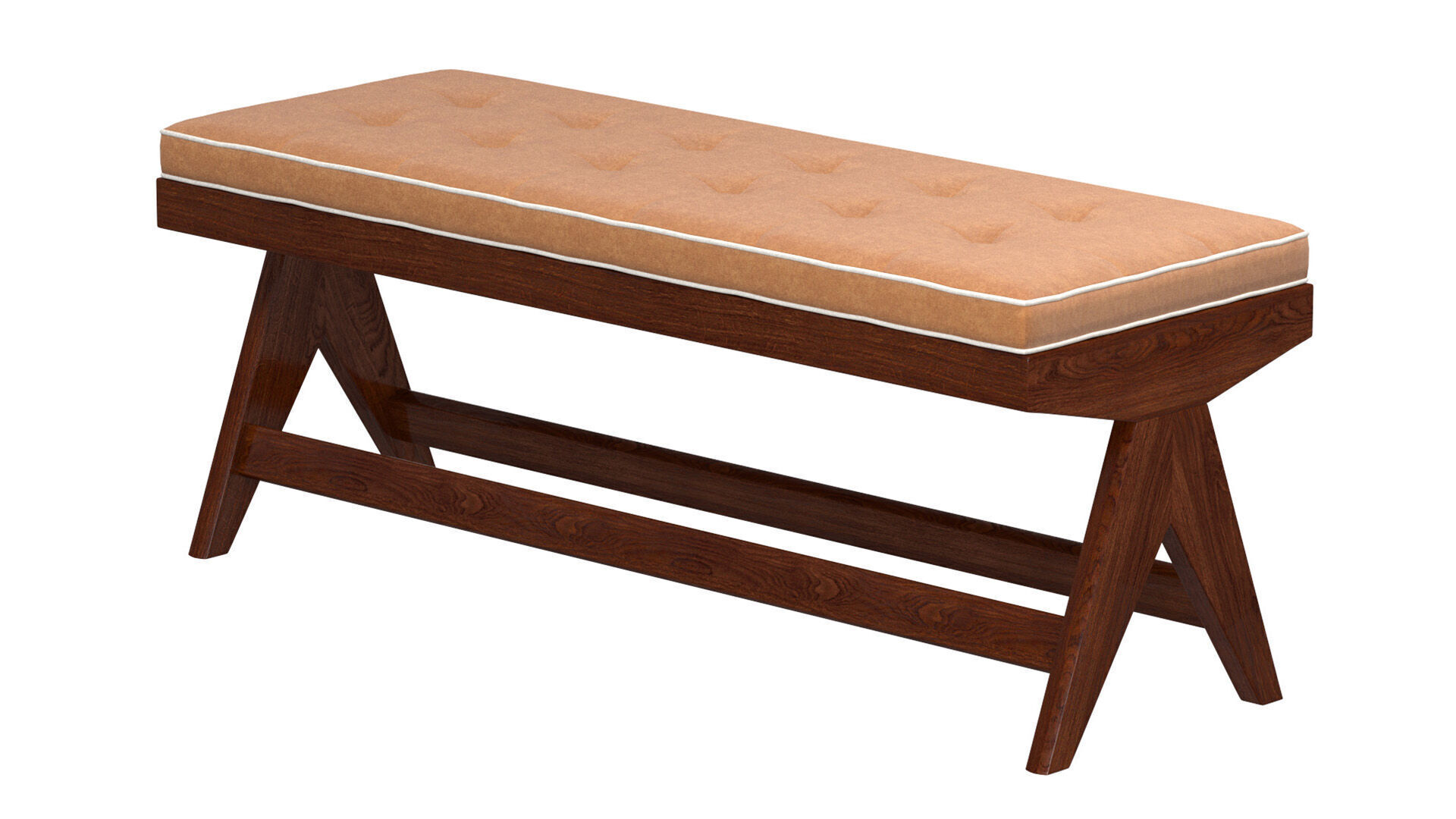 Pierre Jeanneret Bench 1950 Chandigargh 3D model_4