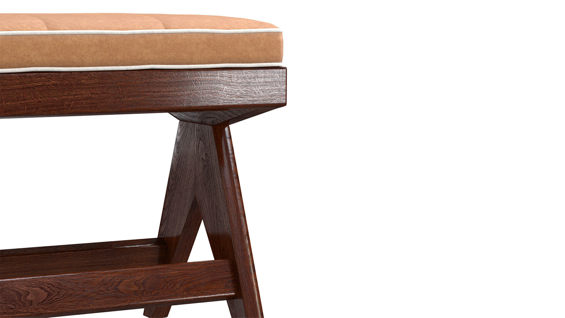 Pierre Jeanneret Bench 1950 Chandigargh 3D model_6