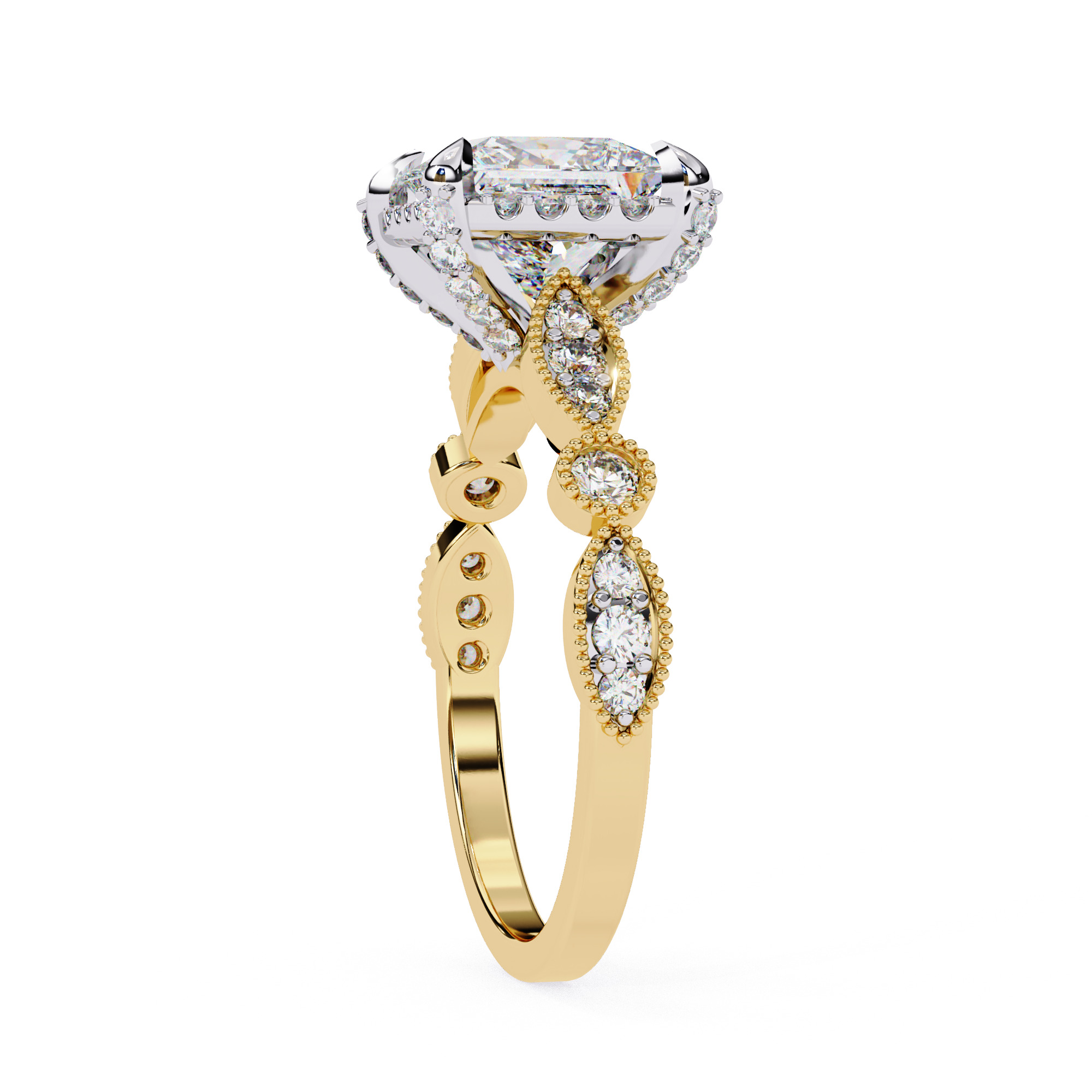 Solitaire Diamond Ring 360 animation renders 3dm stl  3D print model_13