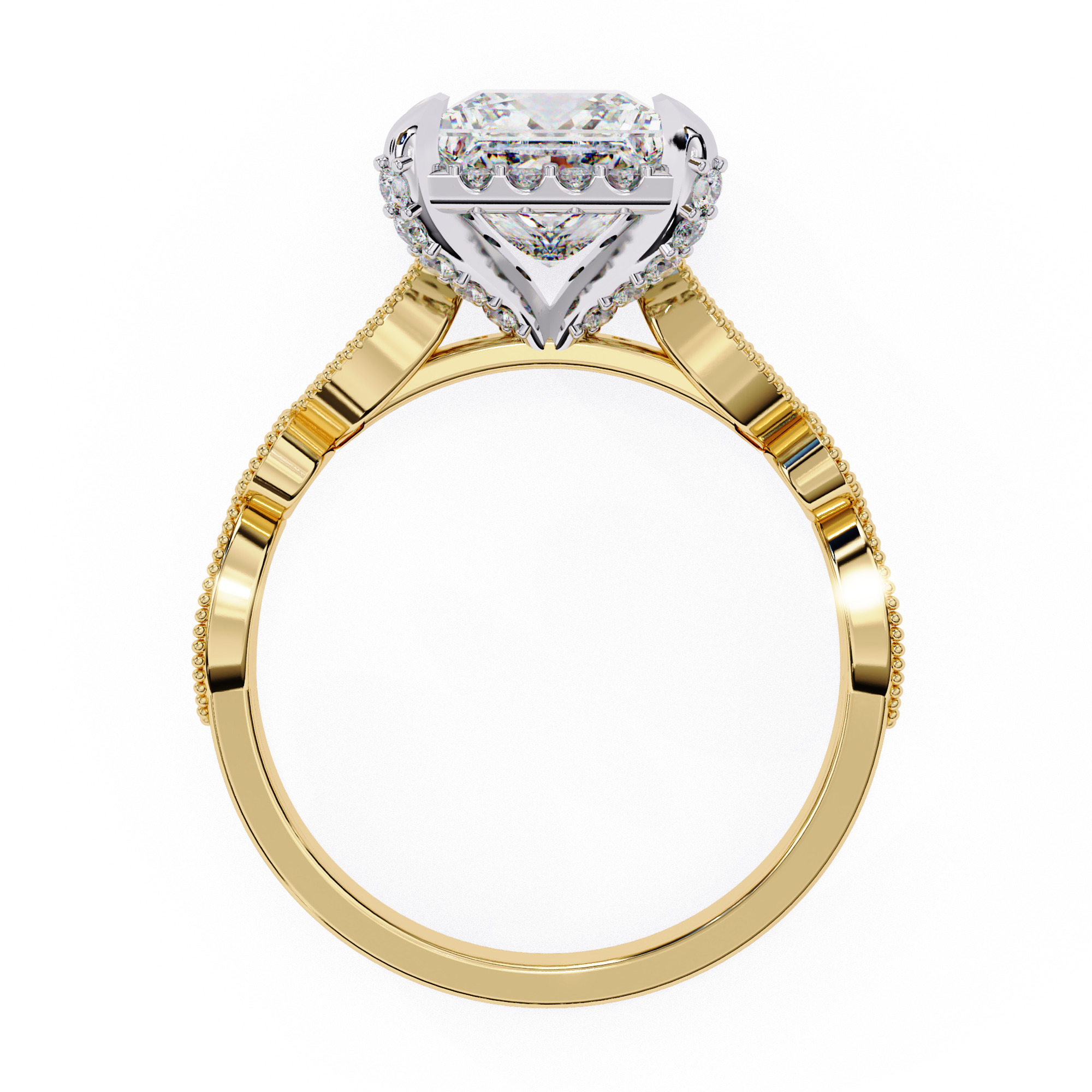 Solitaire Diamond Ring 360 animation renders 3dm stl  3D print model_7