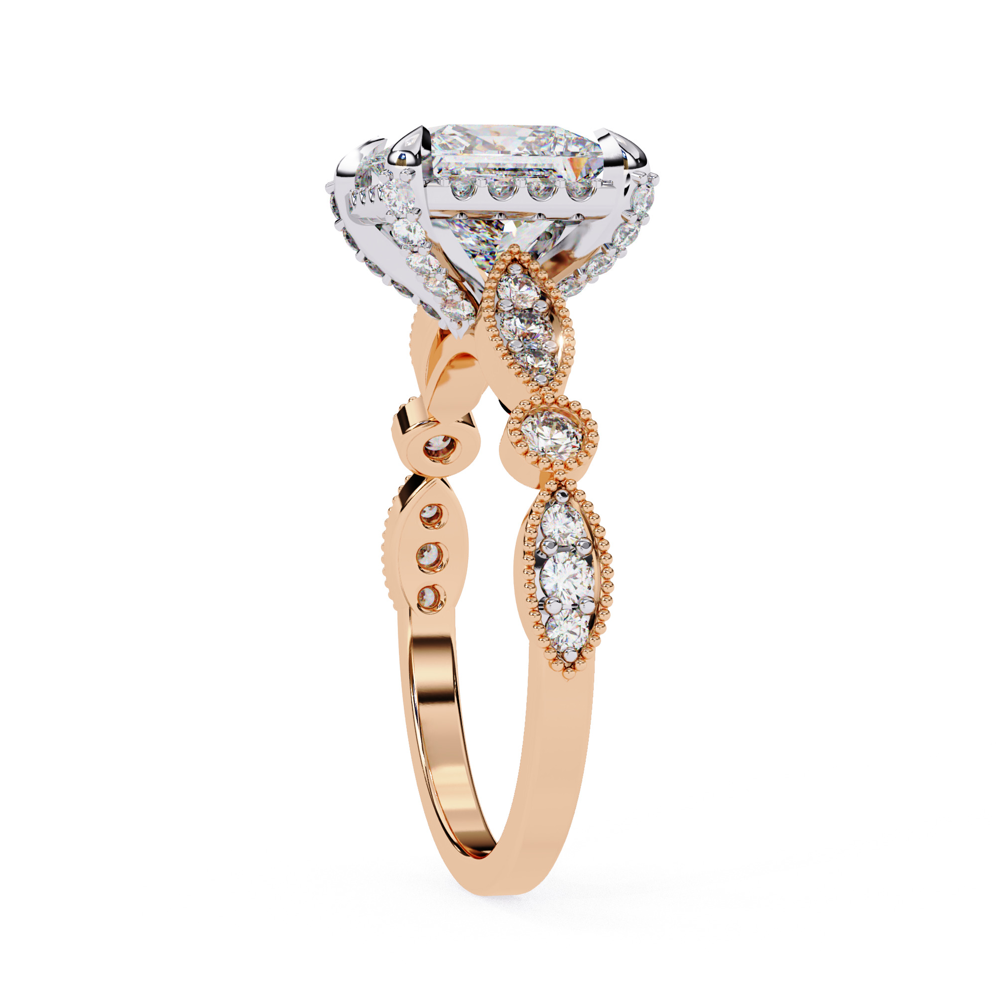Solitaire Diamond Ring 360 animation renders 3dm stl  3D print model_12