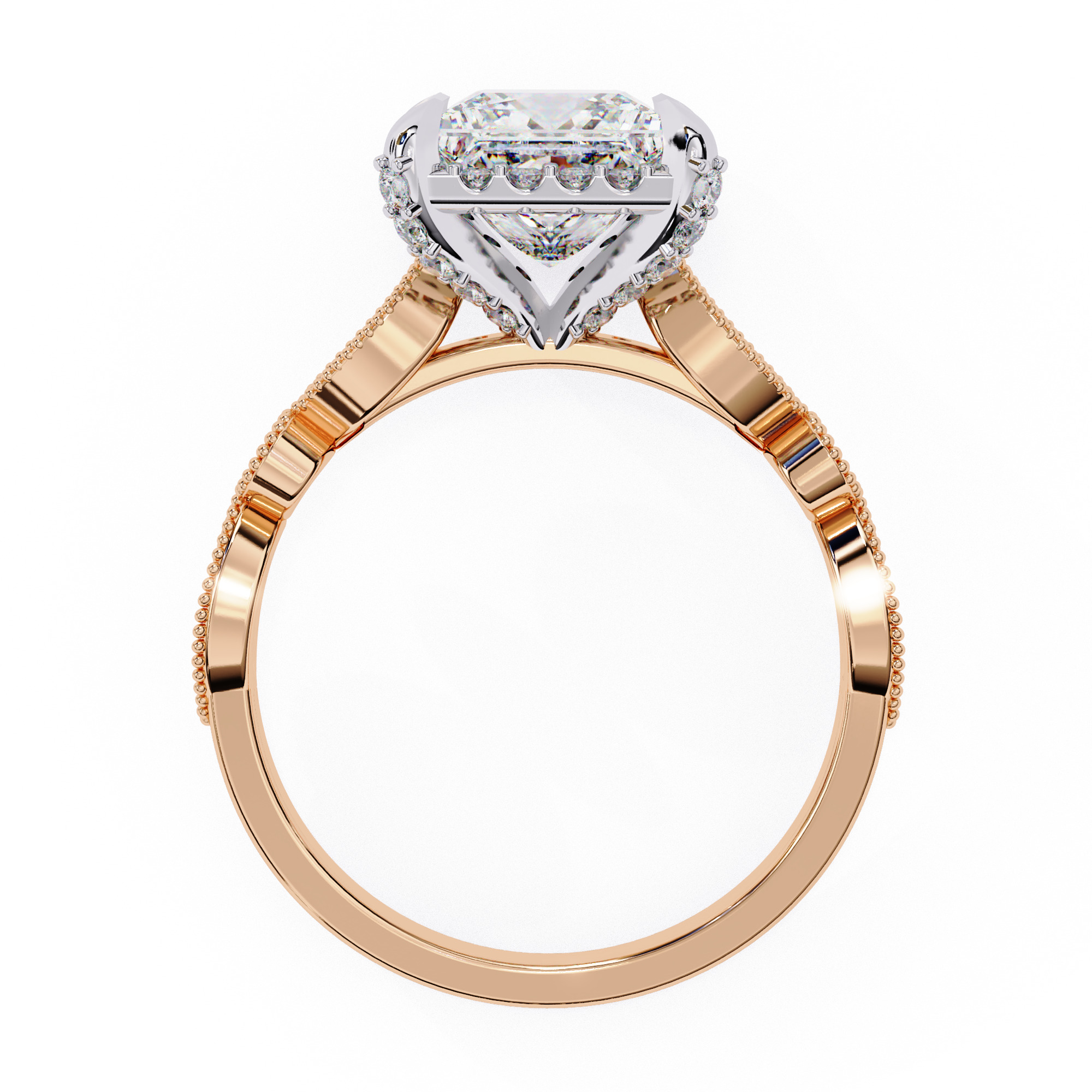 Solitaire Diamond Ring 360 animation renders 3dm stl  3D print model_6