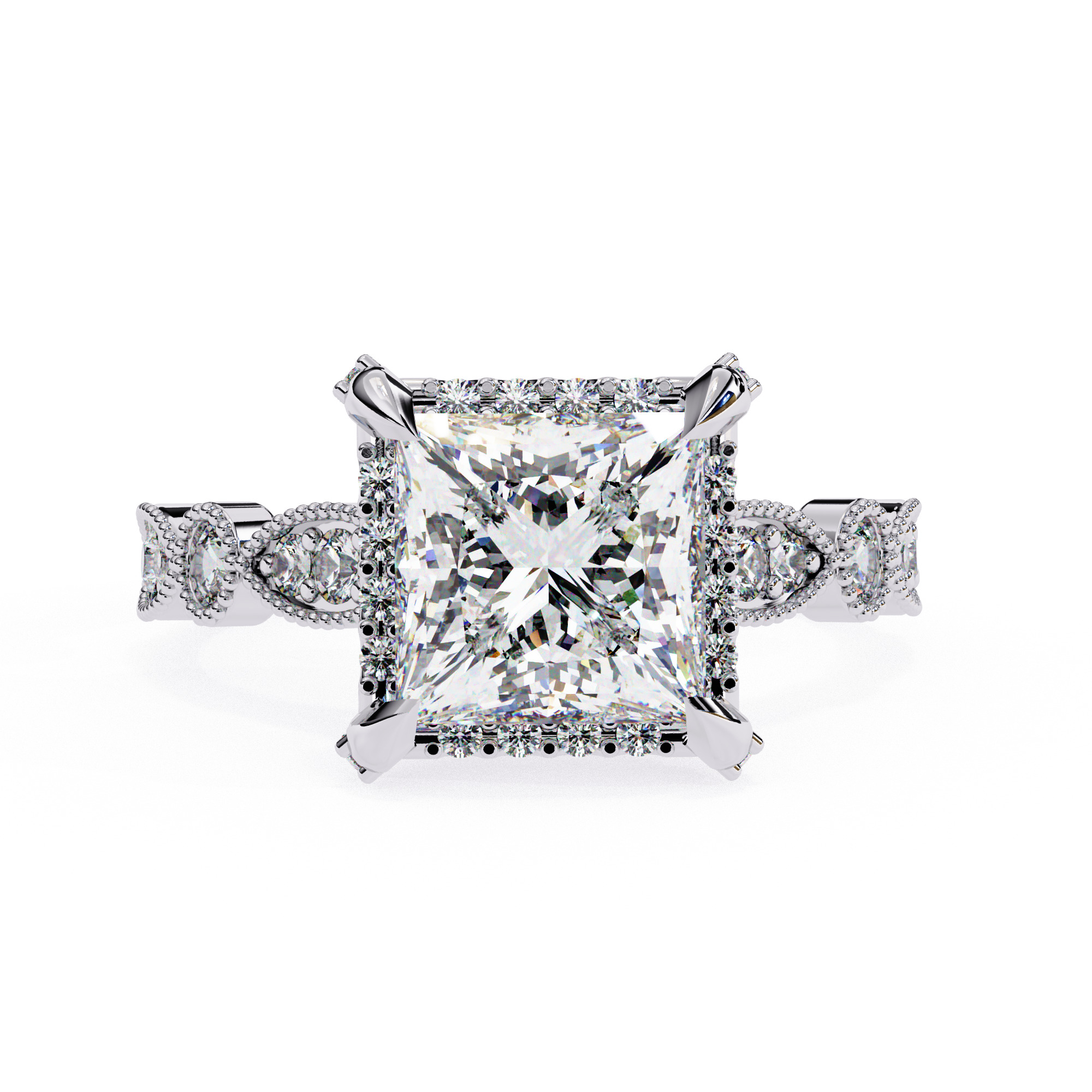 Solitaire Diamond Ring 360 animation renders 3dm stl  3D print model_9