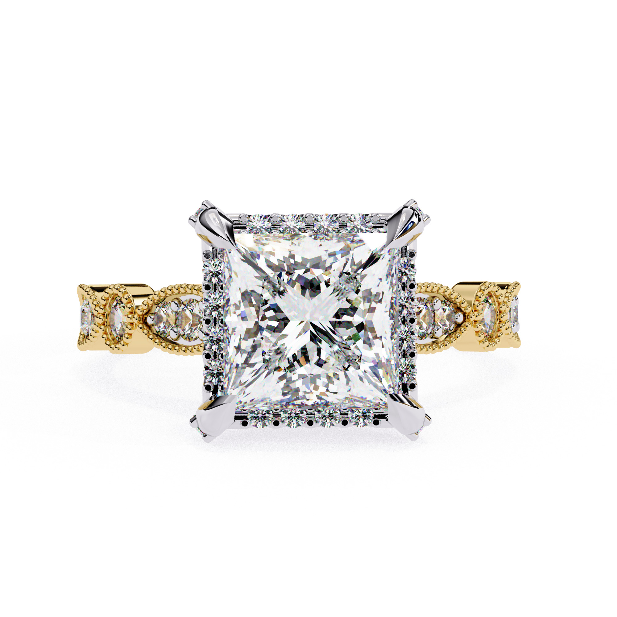 Solitaire Diamond Ring 360 animation renders 3dm stl  3D print model_4