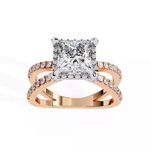 Solitaire Diamond Ring 360 animation renders 3dm stl 