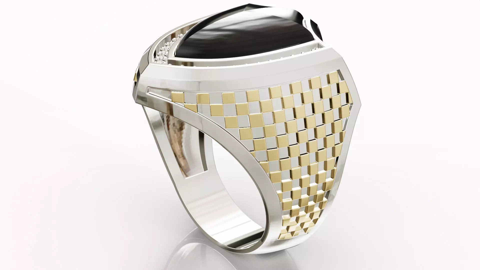 Man Diamond Ring Gold Silver Jewelry Printable - 10 Free 3D print model