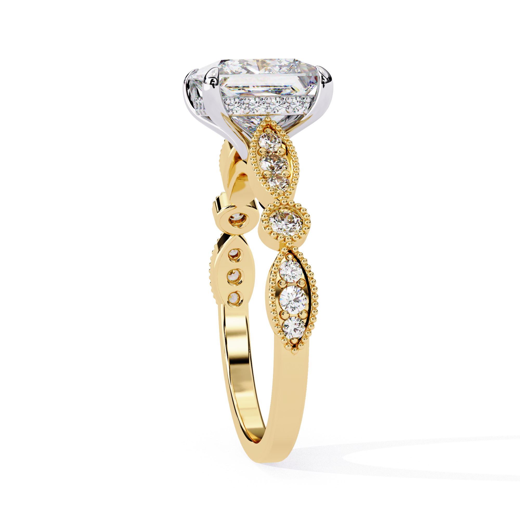 Solitaire Diamond Ring 360 animation renders 3dm stl 3D print model_13